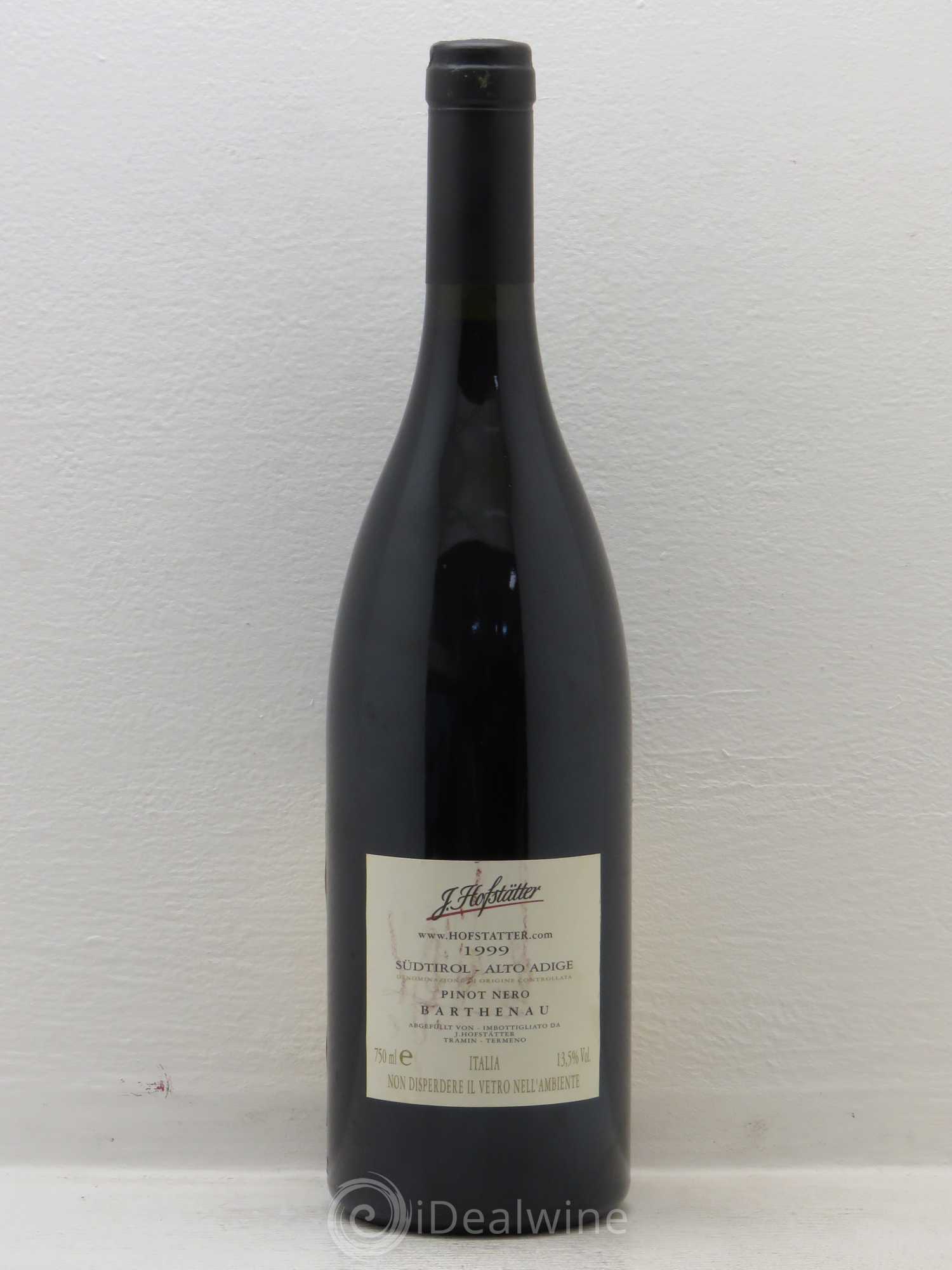 Italie Südtirol Alto Adige Vigna Hoffstätter Barthenau Vigna Urbano 1999 - Posten von 1 Flasche - 1