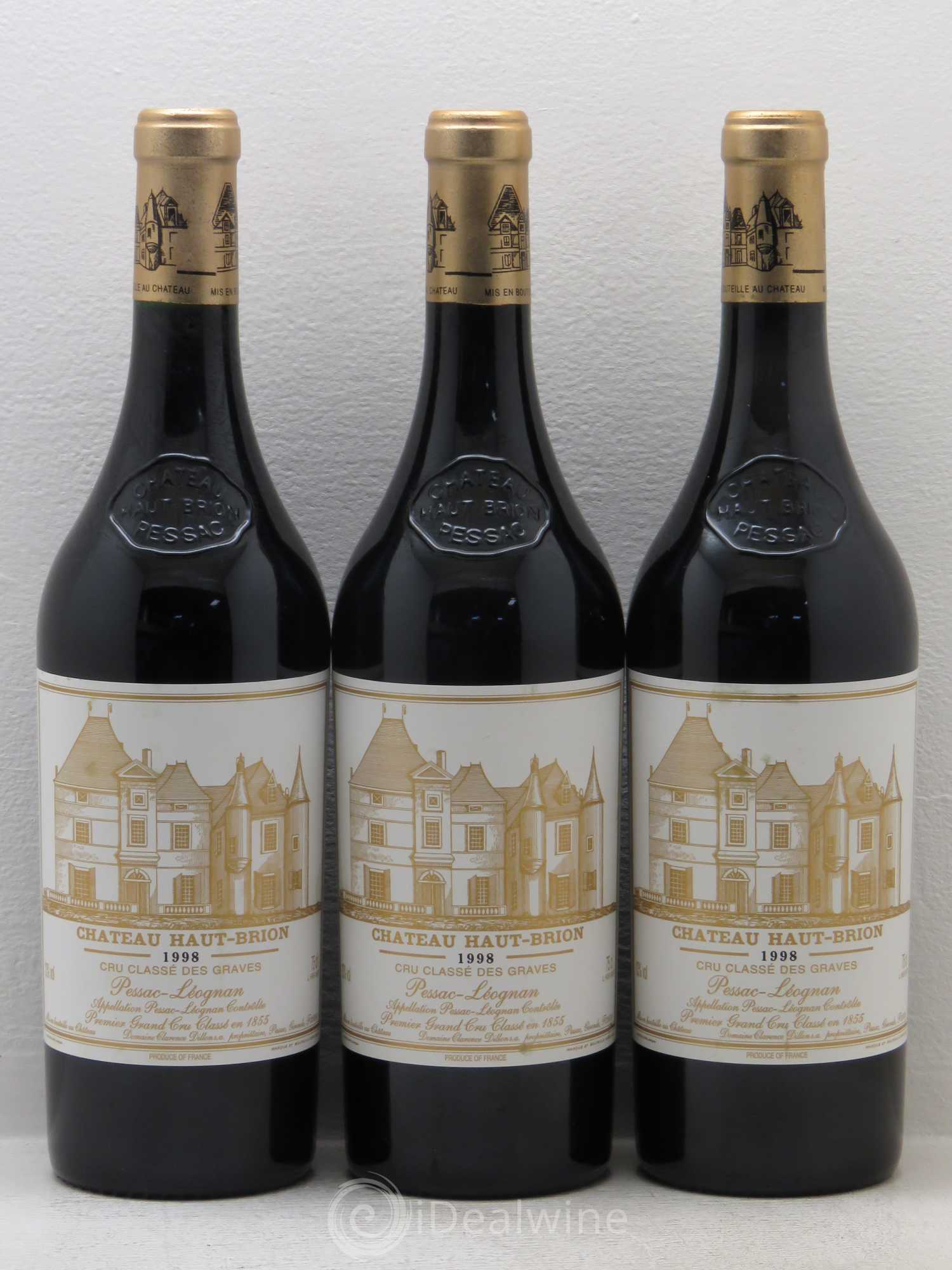 Château Haut Brion 1er Grand Cru Classé 1998 - Lot de 6 bouteilles - 2
