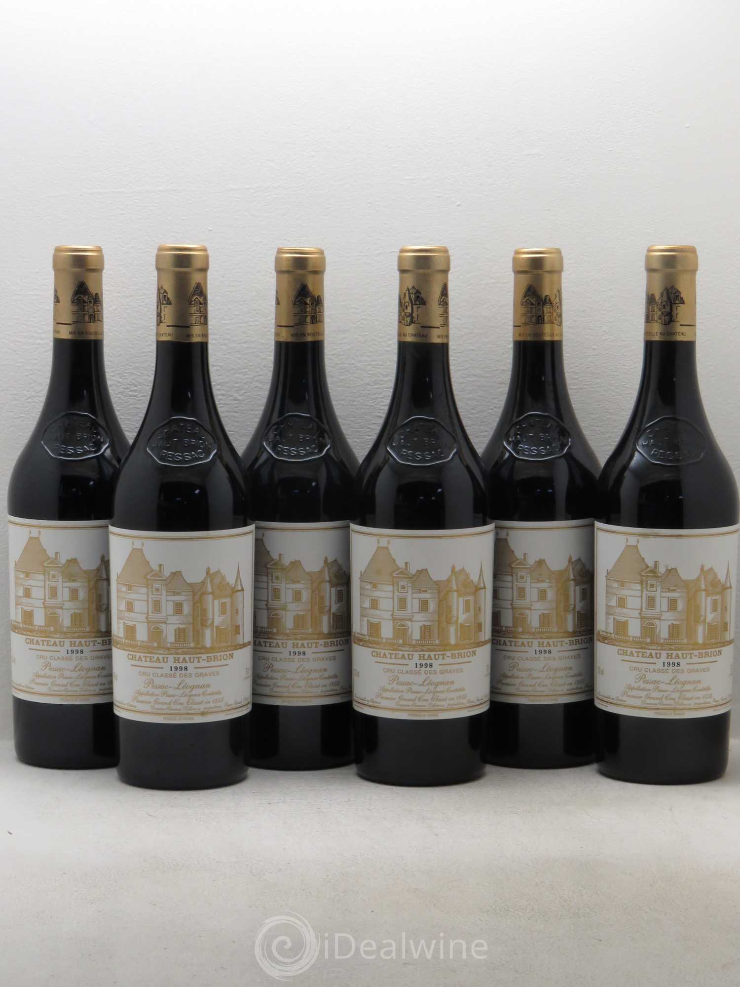 Château Haut Brion 1er Grand Cru Classé 1998 - Lot de 6 bouteilles - 0