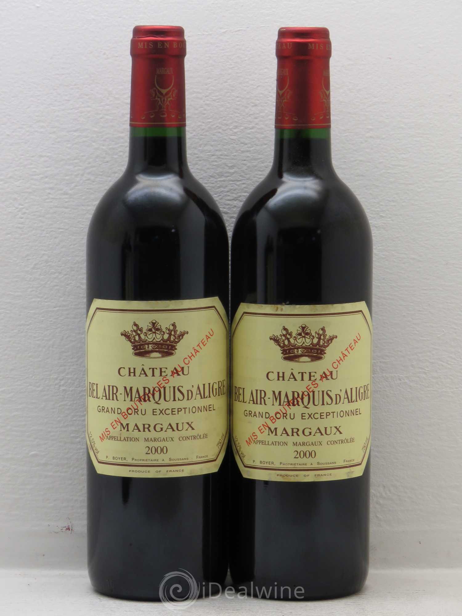 Château Bel Air Marquis d'Aligre 2000 - Lot de 4 bouteilles - 1
