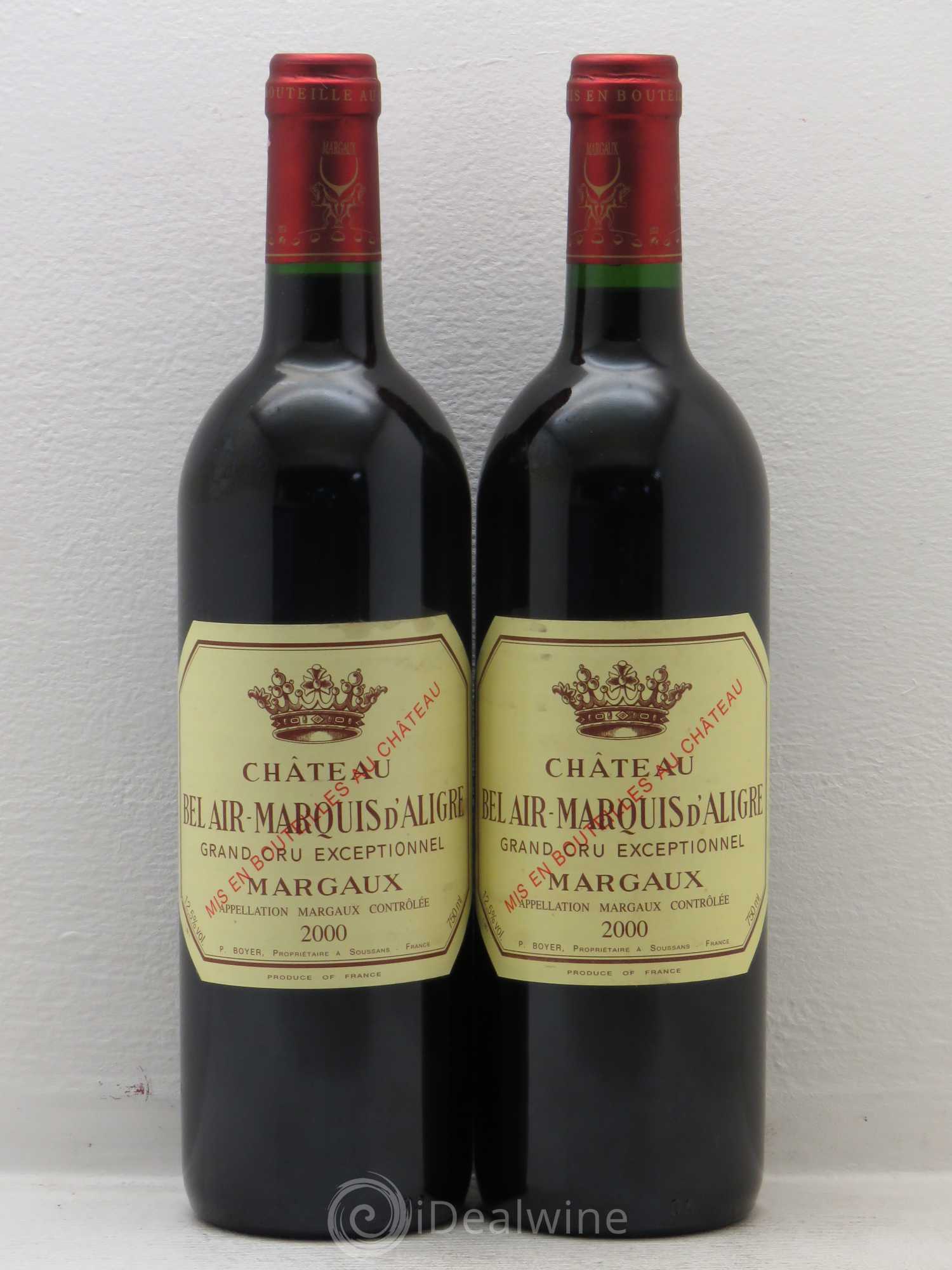 Château Bel Air Marquis d'Aligre 2000 - Lot de 4 bouteilles - 2