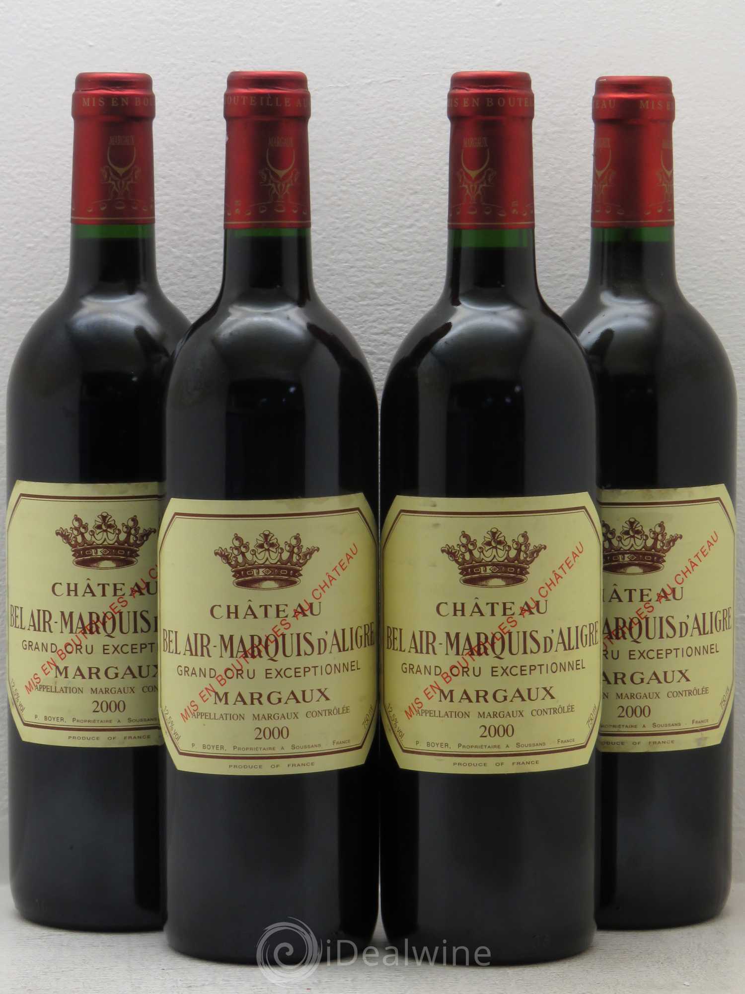 Château Bel Air Marquis d'Aligre 2000 - Lot de 4 bouteilles - 0