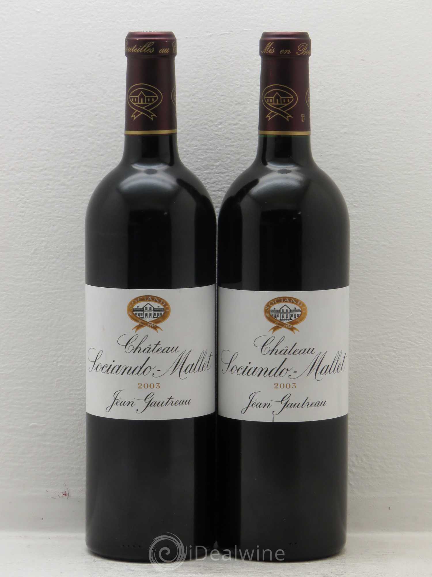 Château Sociando Mallet 2003 - Lot de 2 bouteilles - 0