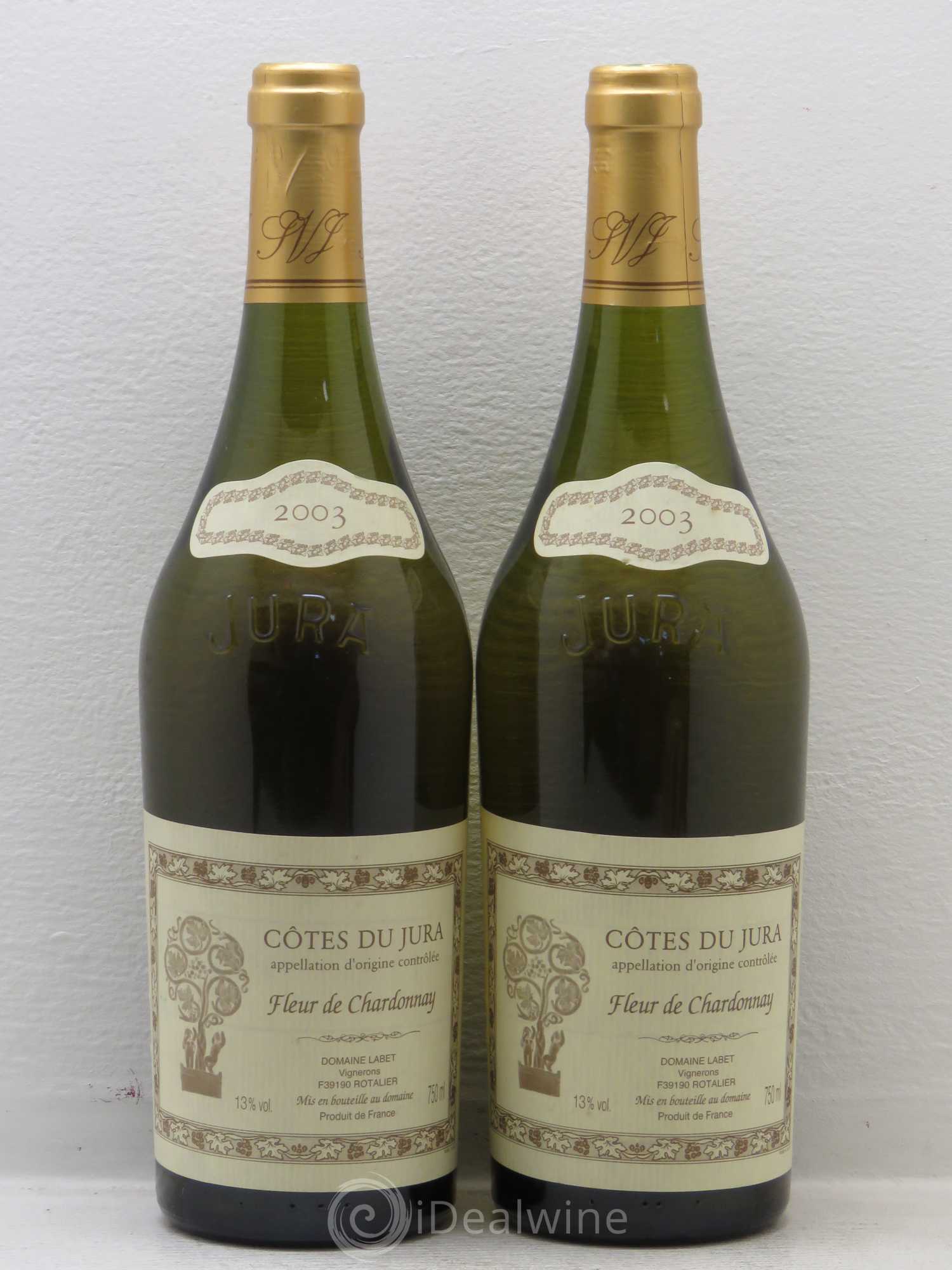 Côtes du Jura Labet Fleur De Chardonnay 2003 - Posten von 2 Flaschen - 0