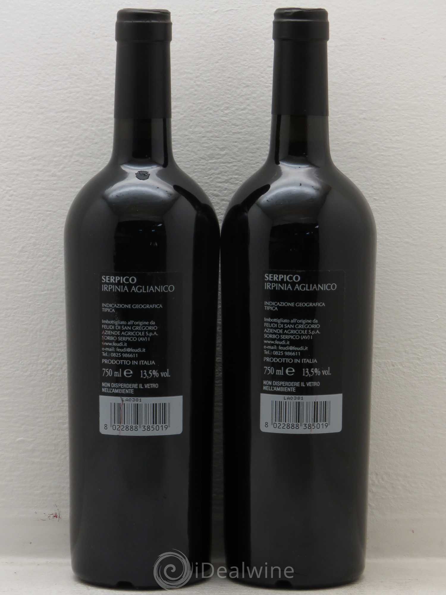 Italie Irpinia Aglianico Rosso IGT Feudi di San Gregorio Serpico 2003 - Posten von 2 Flaschen - 1
