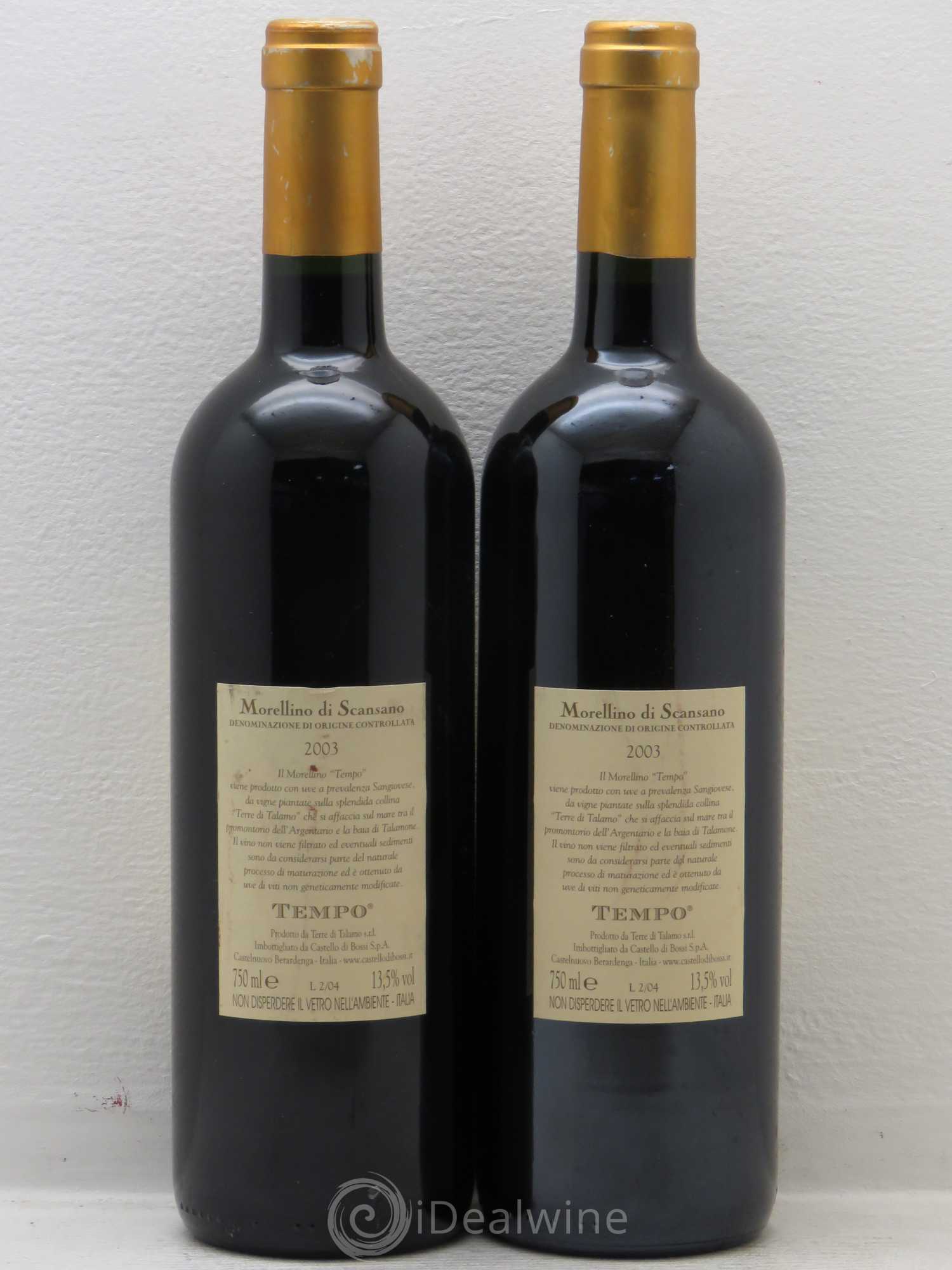Italie Morellino di Scansano DOC Tempo Talama 2003 - Posten von 2 Flaschen - 1