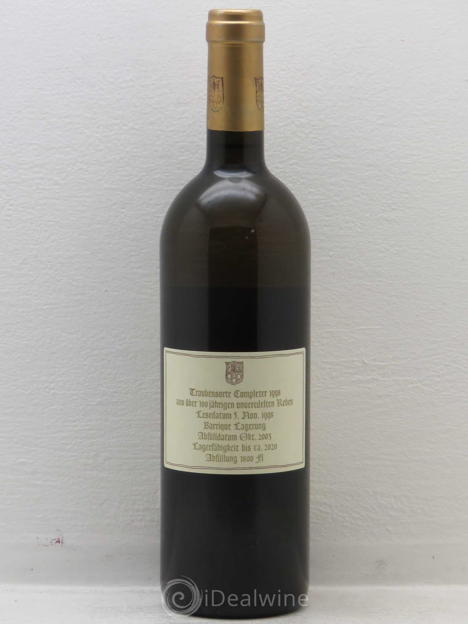 Vins Etrangers Blanc Grisons A.Boner Malanser Completer (Suisse) 1998 - Posten von 1 Flasche - 1