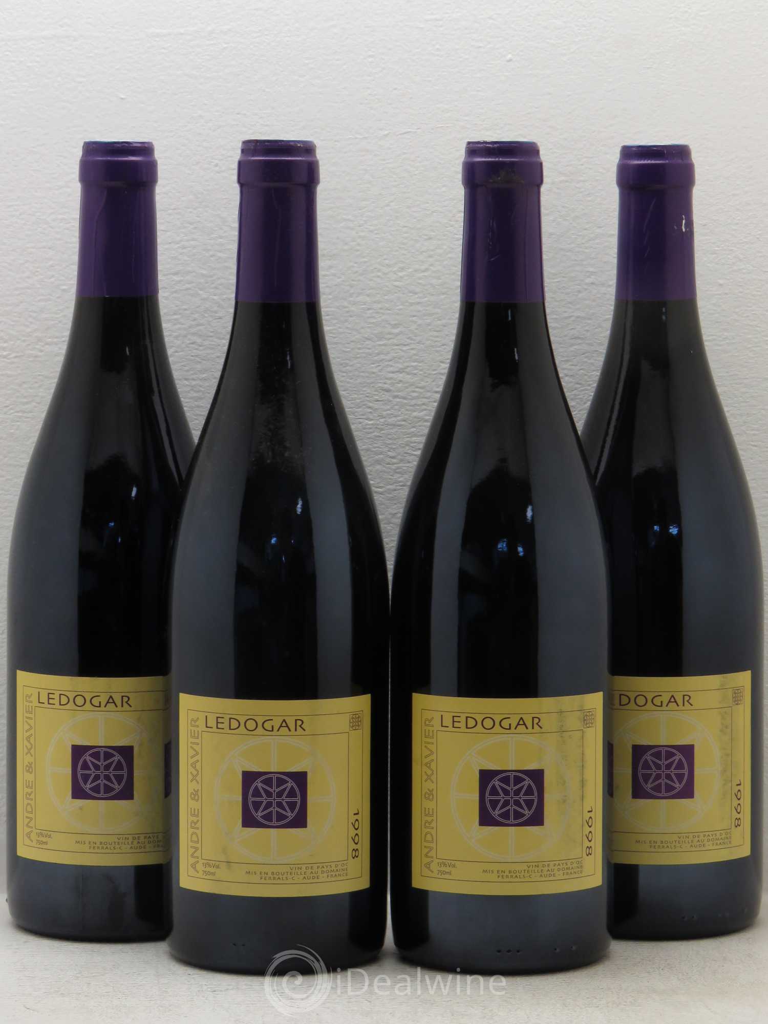 Languedoc Vin de pays d'Oc Domaine Ledogar 1998 - Posten von 4 Flaschen - 0