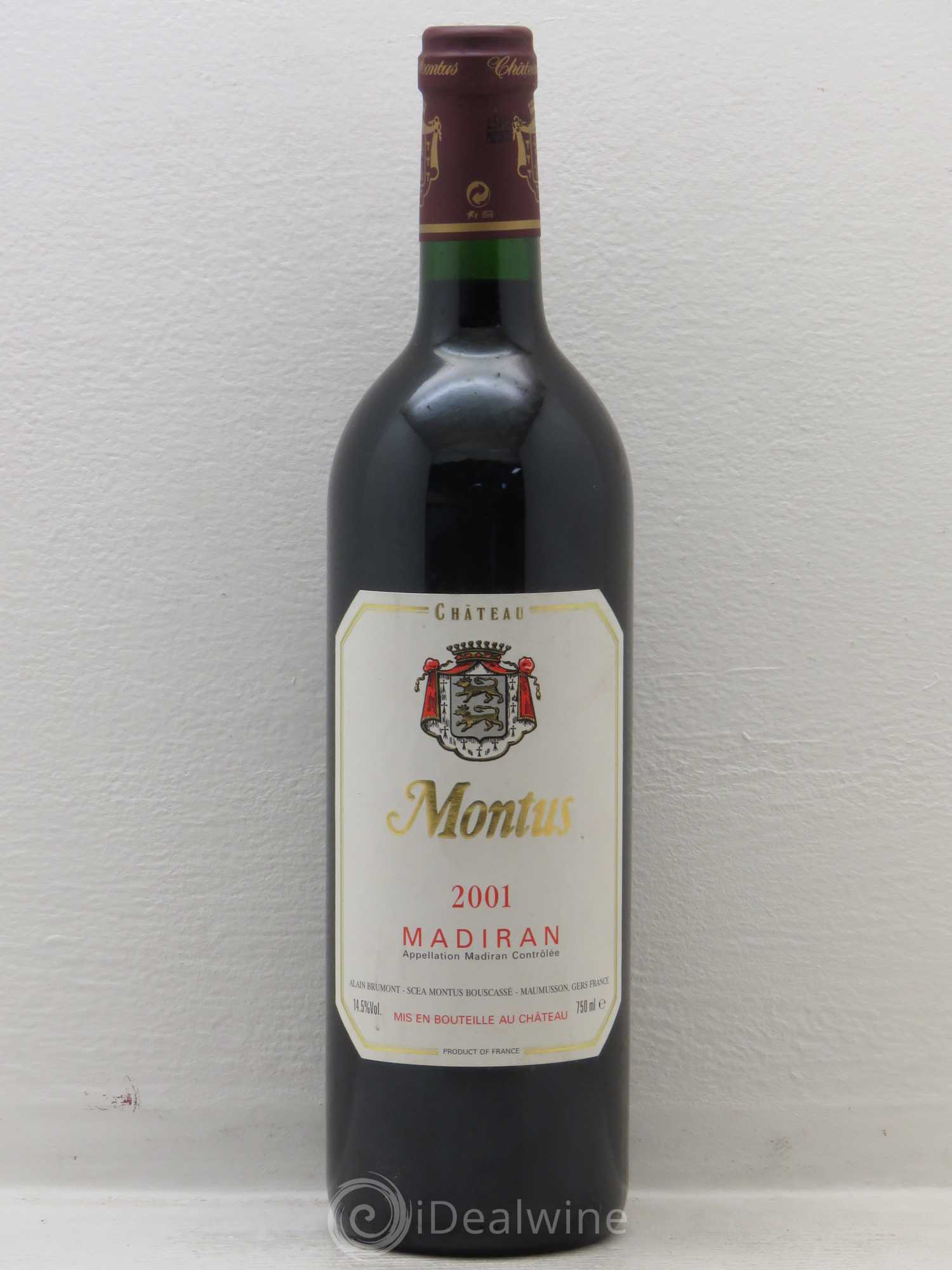 Madiran Château Montus Alain Brumont 2001 - Lot de 1 bouteille - 0