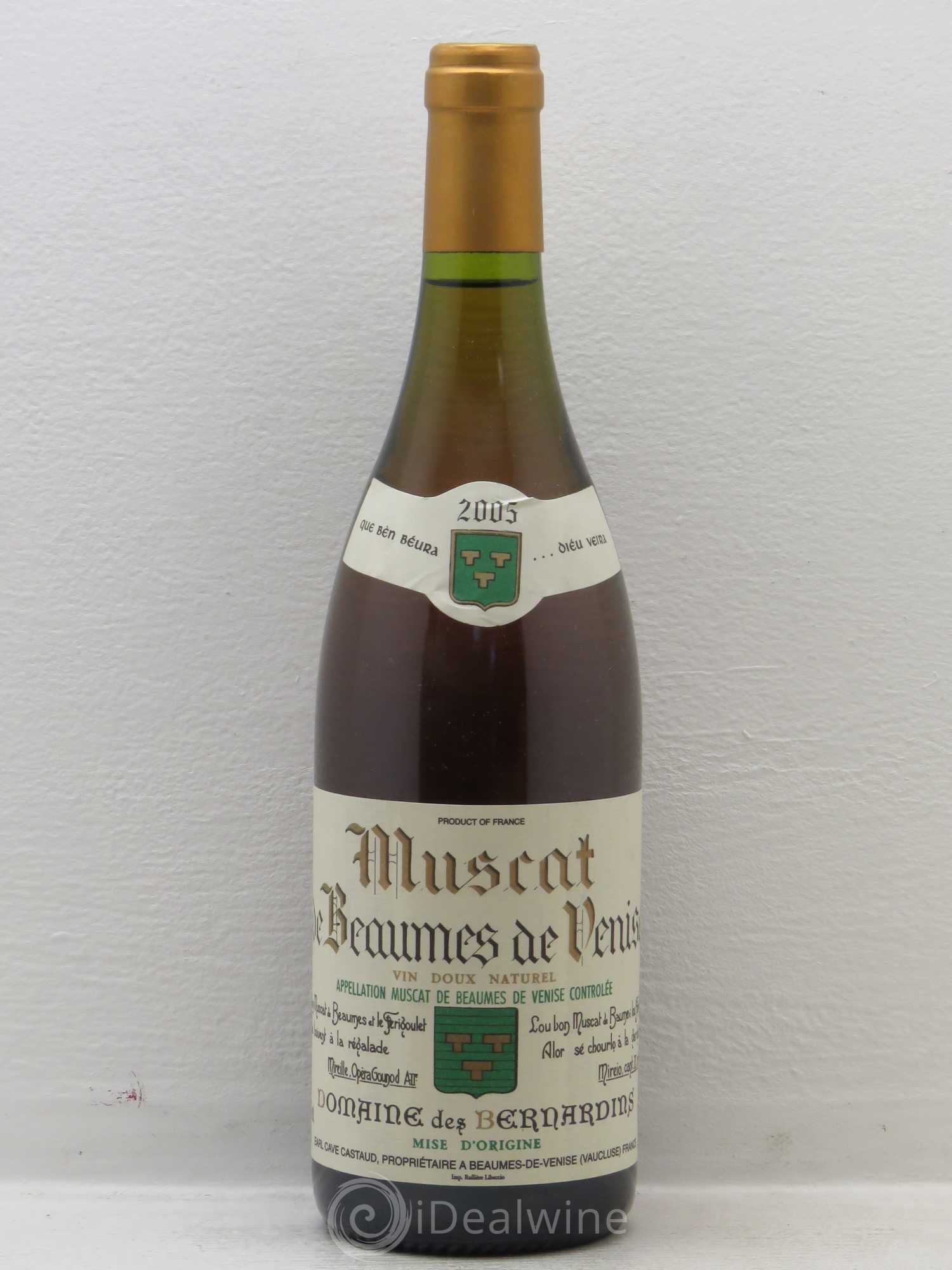 Rhône Muscat de Beaumes de Venise Clos des Bernardins 2005 - Posten von 1 Flasche - 0