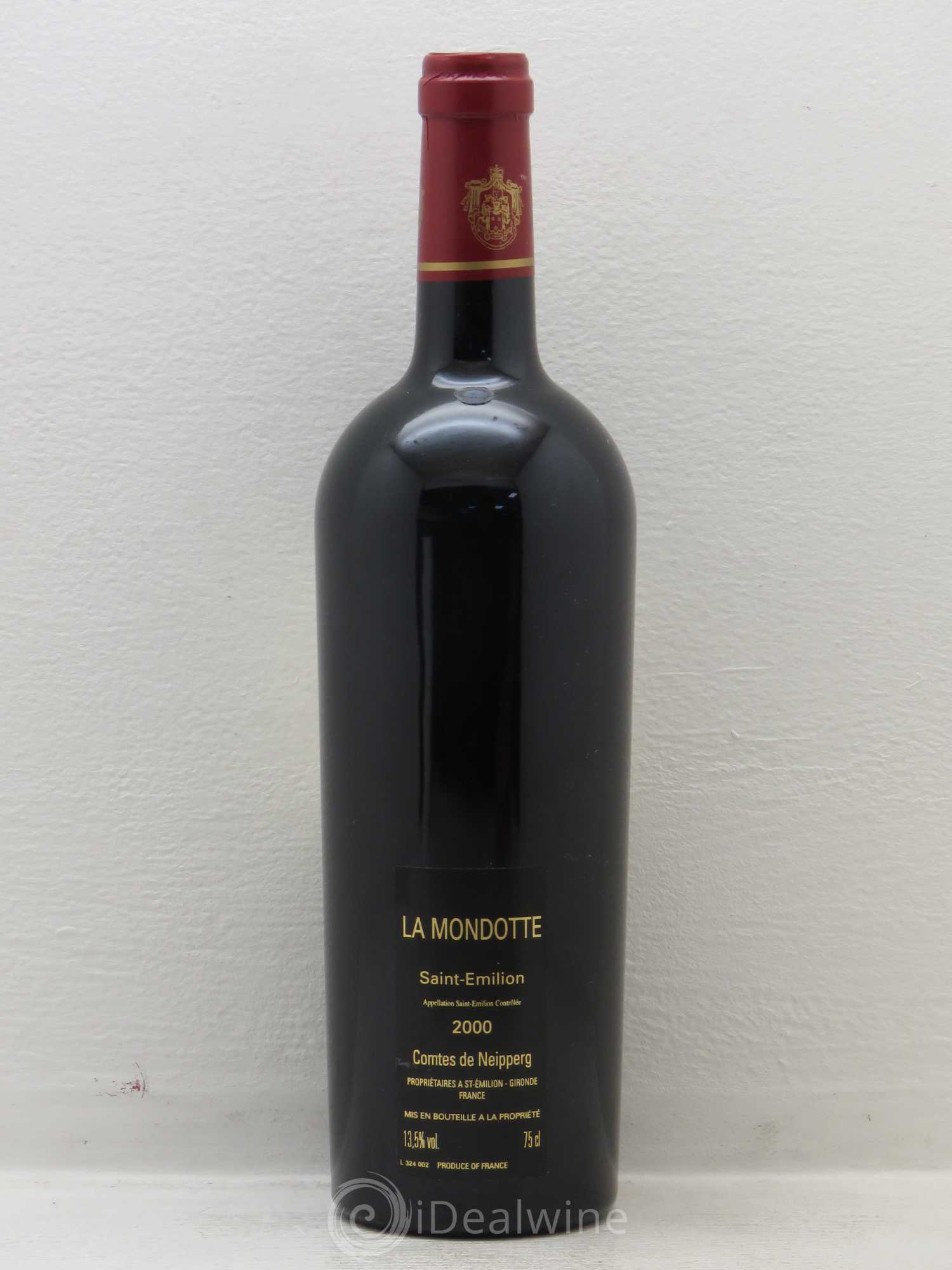 La Mondotte 1er Grand Cru Classé B depuis 2012 2000 - Lot de 1 bouteille - 1