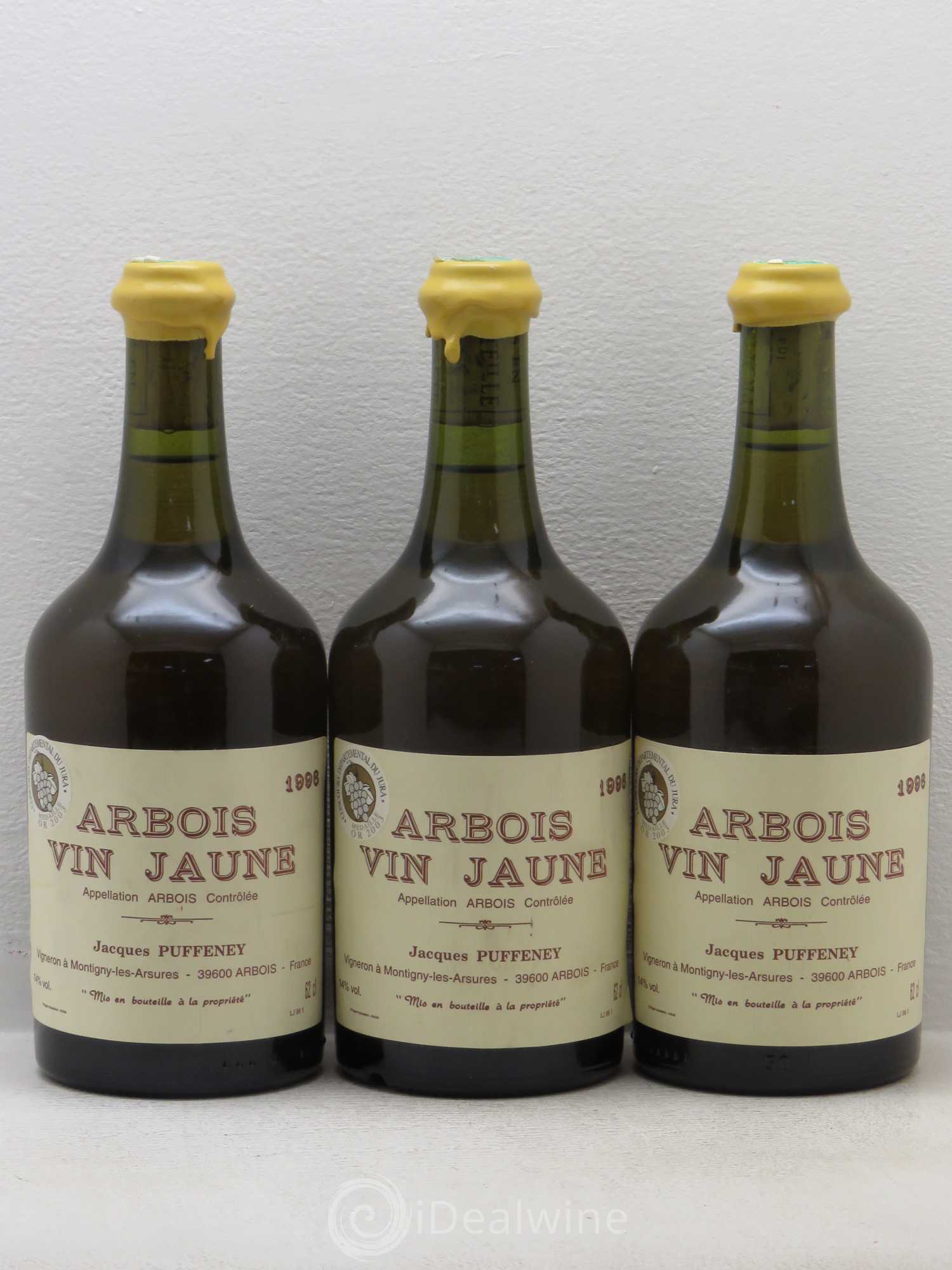 Arbois Jacques Puffeney Jura Vin Jaune 1996 - Posten von 3 Flaschen - 0