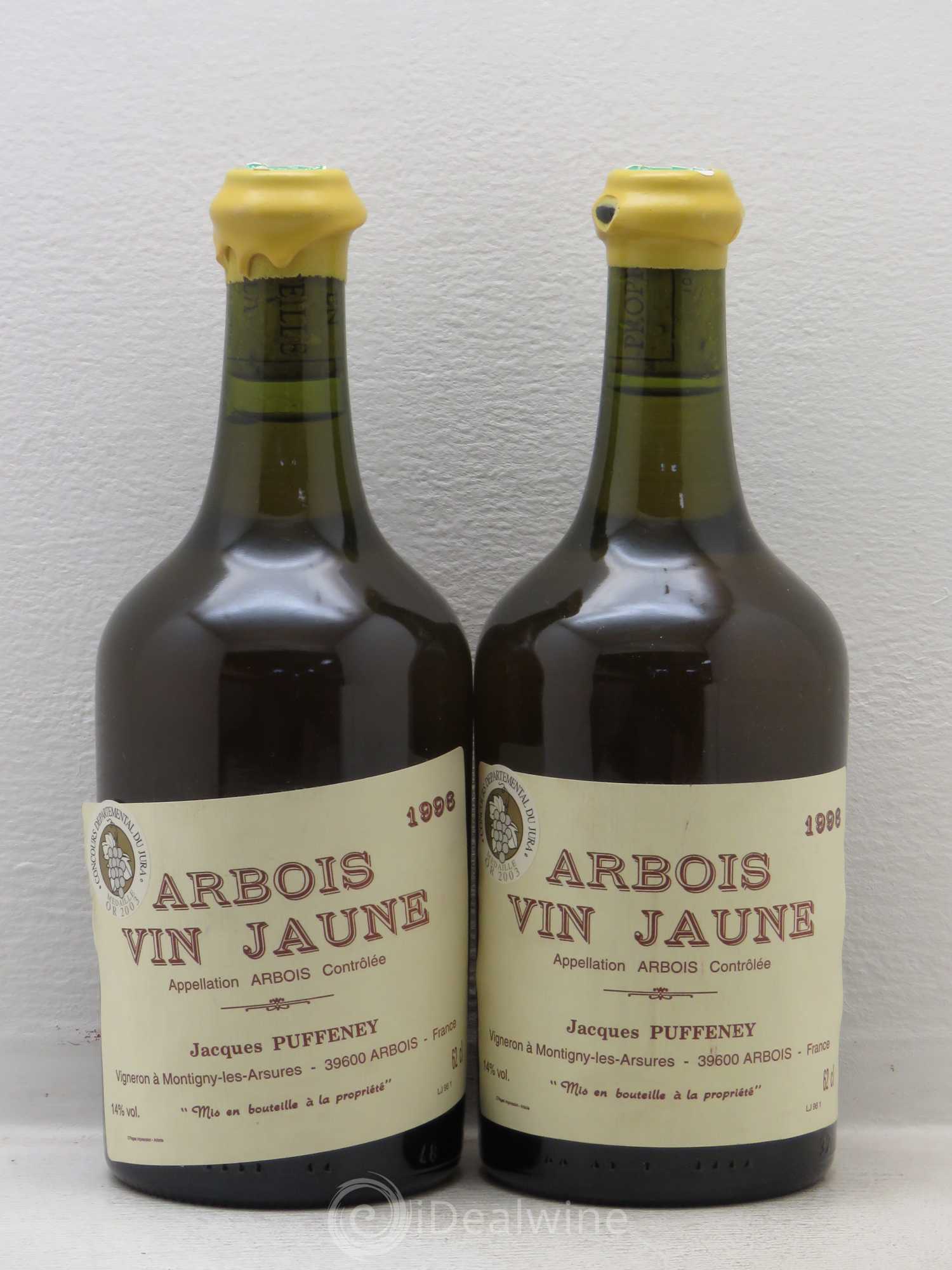 Arbois Jacques Puffeney Jura Vin Jaune 1996 - Posten von 2 Flaschen - 0