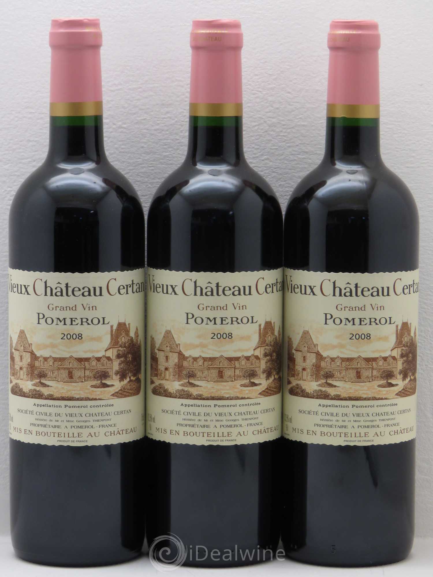 Vieux Château Certan 2008 - Lot de 3 bouteilles - 0