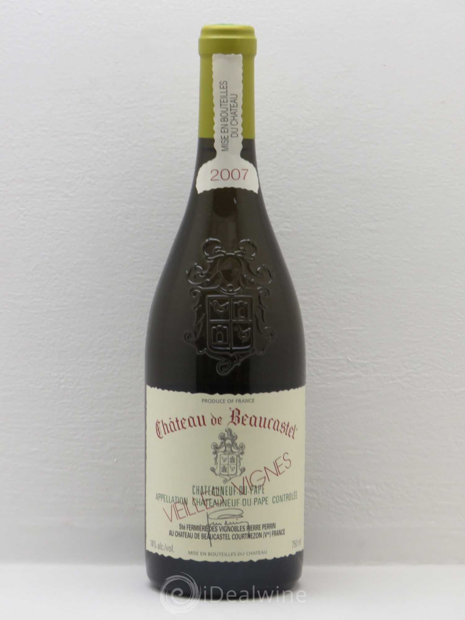 Châteauneuf-du-Pape Château de Beaucastel Vieilles vignes Roussanne Famille Perrin 2007 - Lot de 1 bouteille - 0