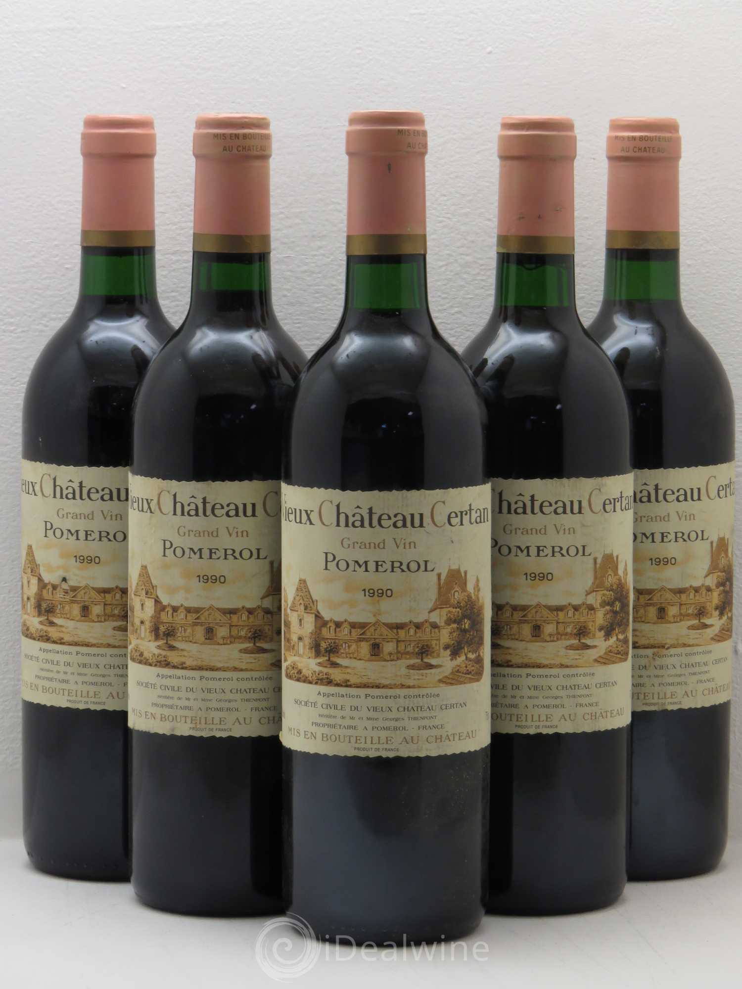 Vieux Château Certan 1990 - Lot de 5 bouteilles - 0
