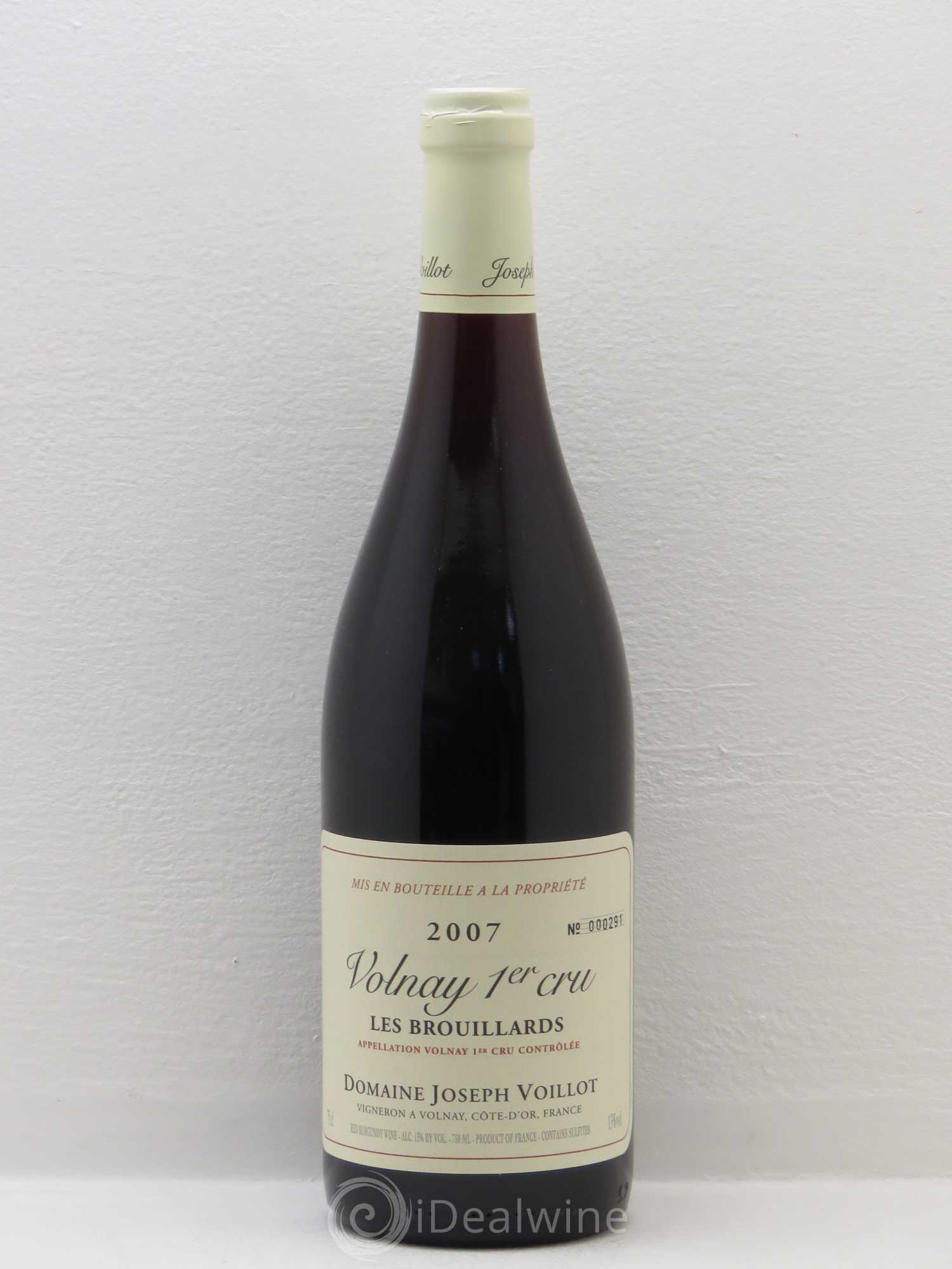 Volnay 1er Cru Les Brouillards - Joseph Voillot 2007 - Posten von 1 Flasche - 0