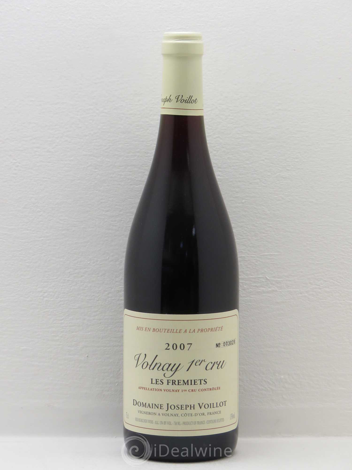 Volnay 1er Cru Fremiets - Joseph Voillot 2007 - Posten von 1 Flasche - 0