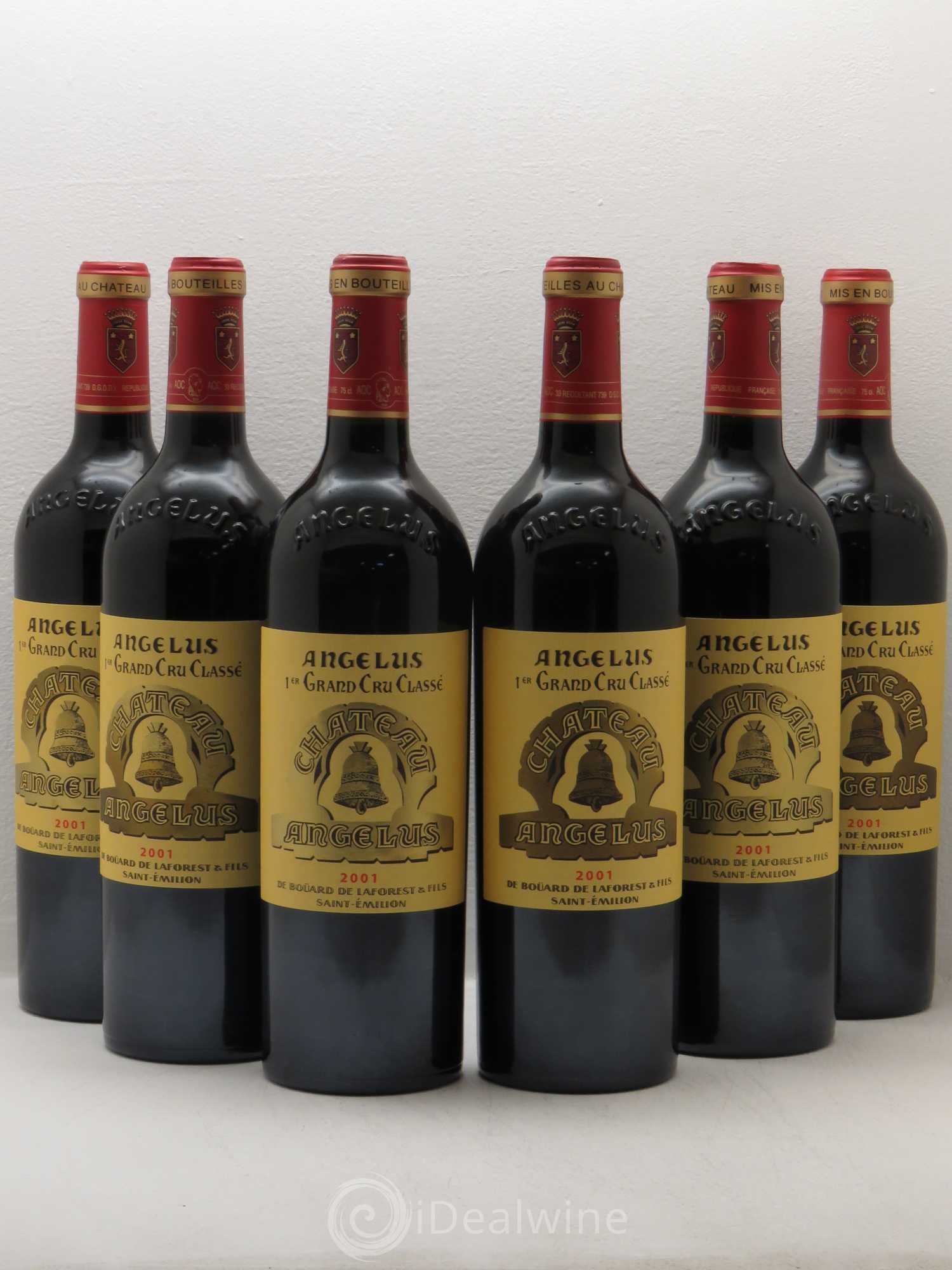 Château Angélus 1er Grand Cru Classé A 2001 - Lot de 6 bouteilles - 0