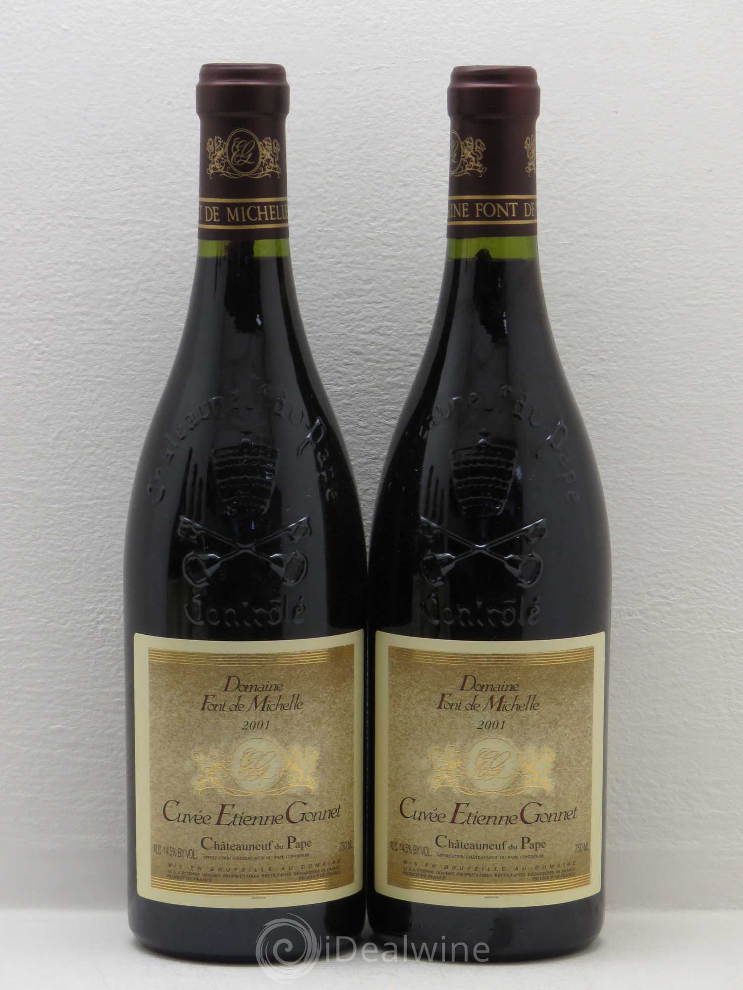 Châteauneuf-du-Pape Domaine Font de Michelle Cuvée Etienne Gonnet Famille Gonnet 2001 - Lot de 5 bouteilles - 2