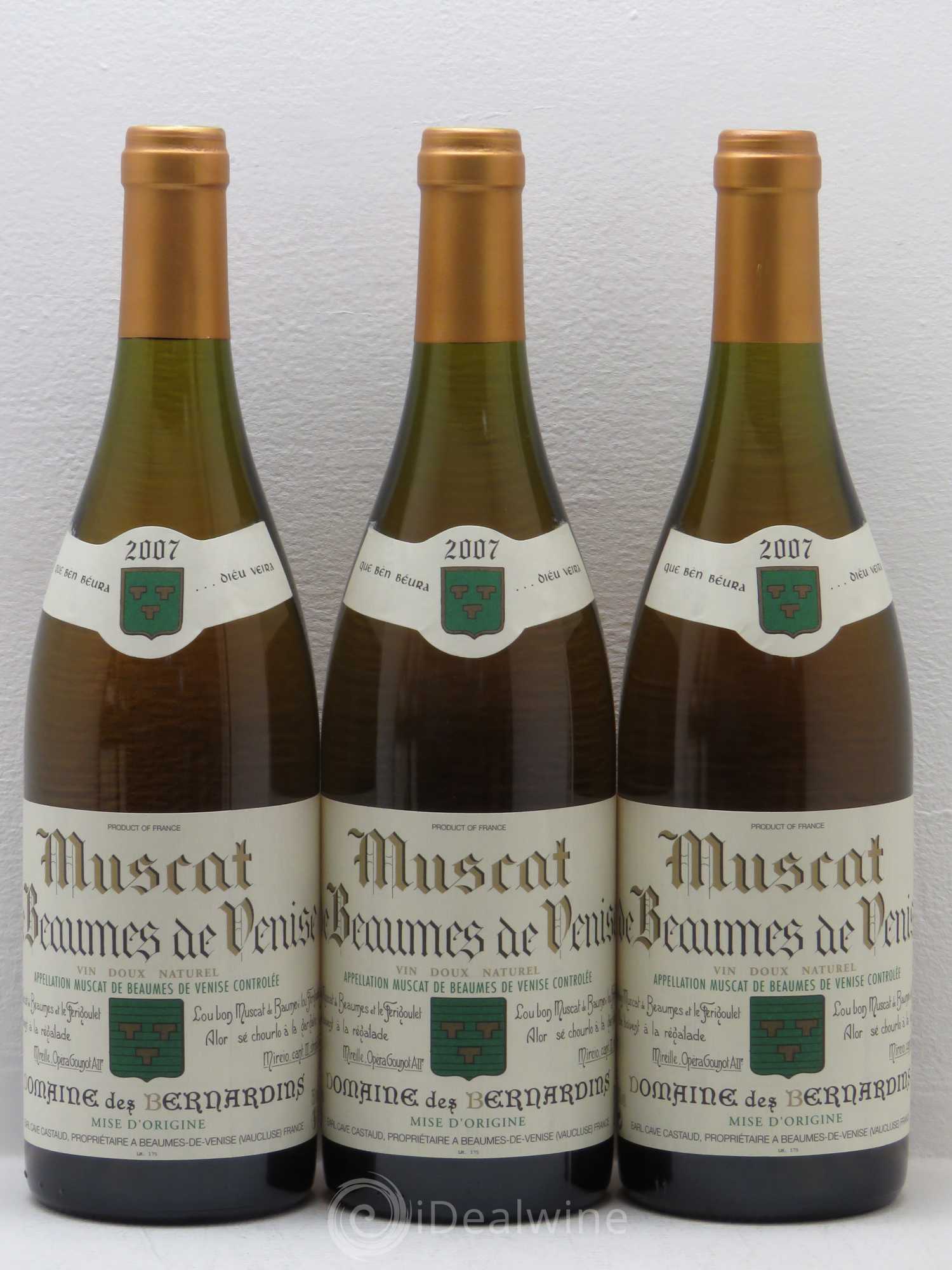 Rhône Muscat de Beaume de Venise Clos des Bernardins 2007 - Posten von 6 Flaschen - 1