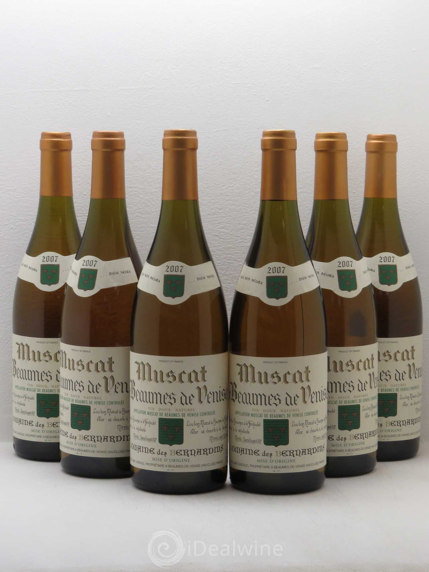 Rhône Muscat de Beaume de Venise Clos des Bernardins 2007 - Posten von 6 Flaschen - 0