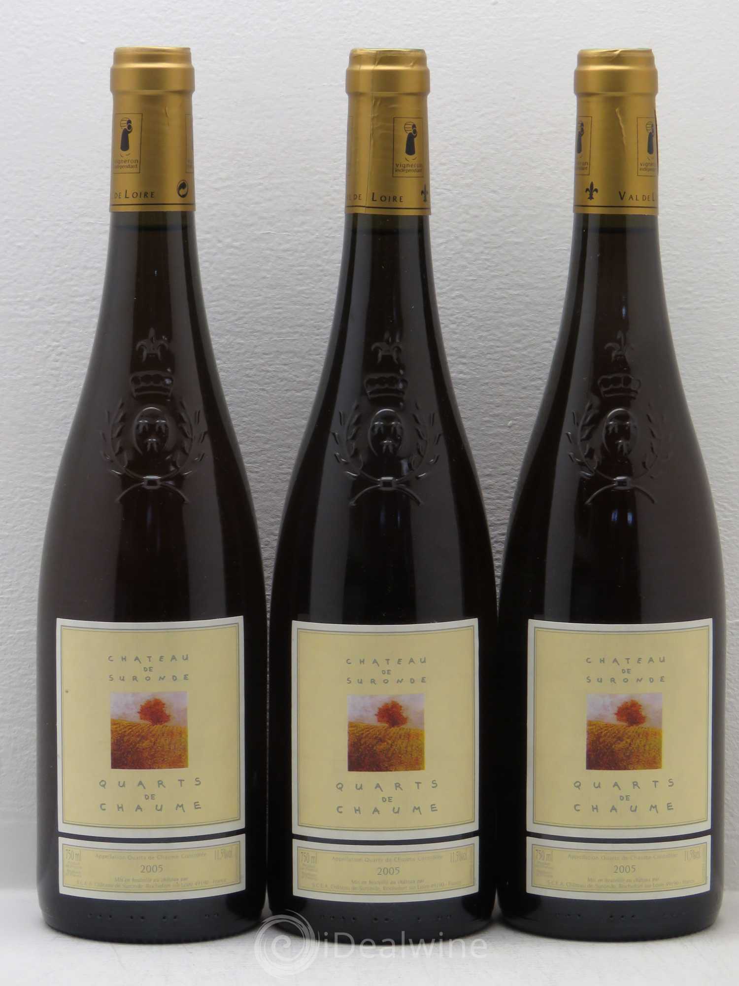 Quarts de Chaume Château de Suronde 2005 - Lotto di 3 bottiglie - 0