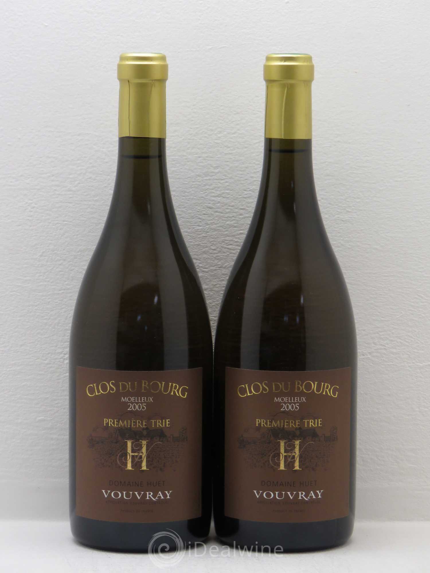Vouvray Clos du Bourg Moelleux 1ère trie Domaine Huet 2005 - Lotto di 2 bottiglie - 0