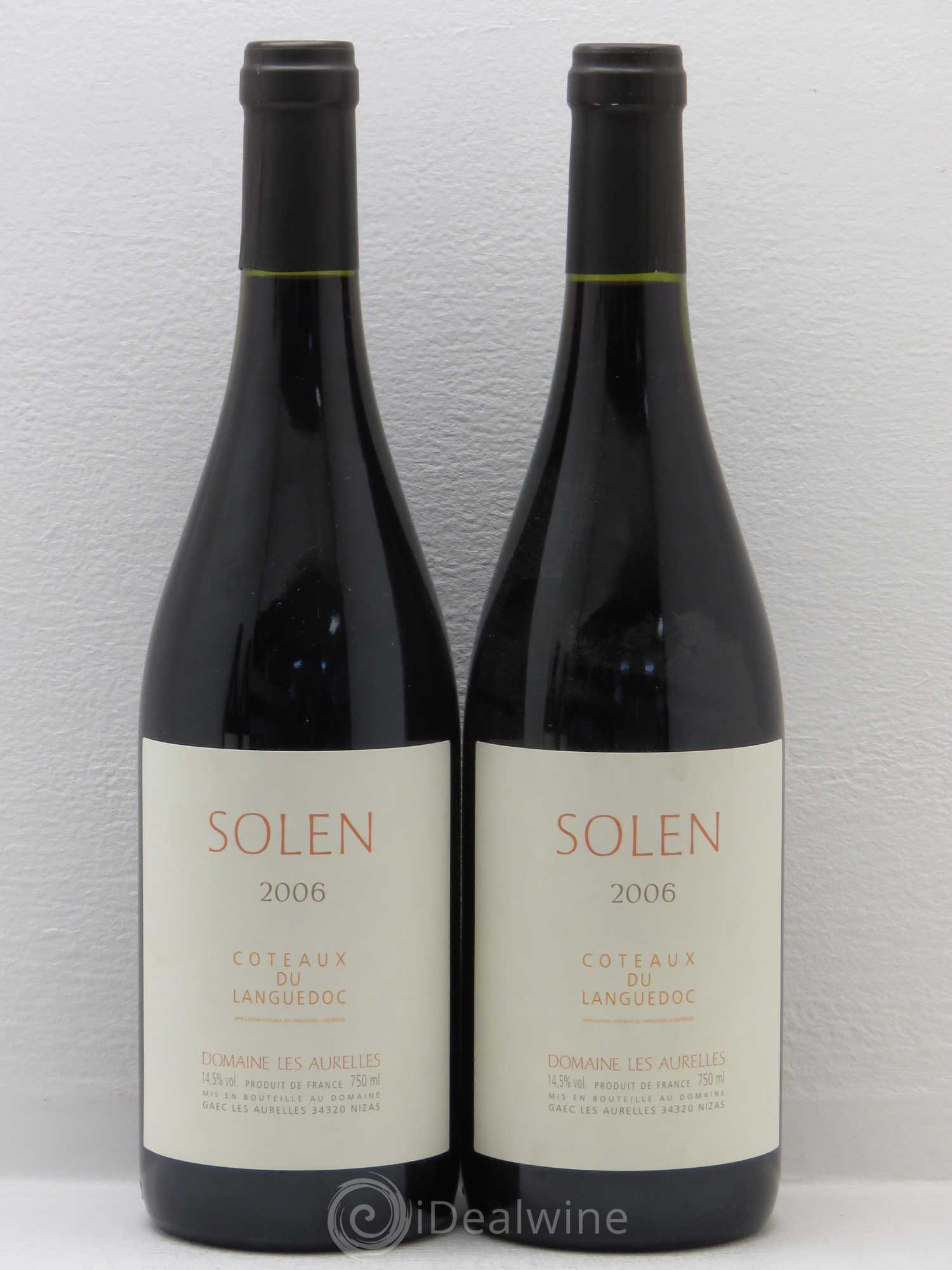 Coteaux du Languedoc Solen Domaine les Aurelles 2006 - Lot de 4 bouteilles - 2