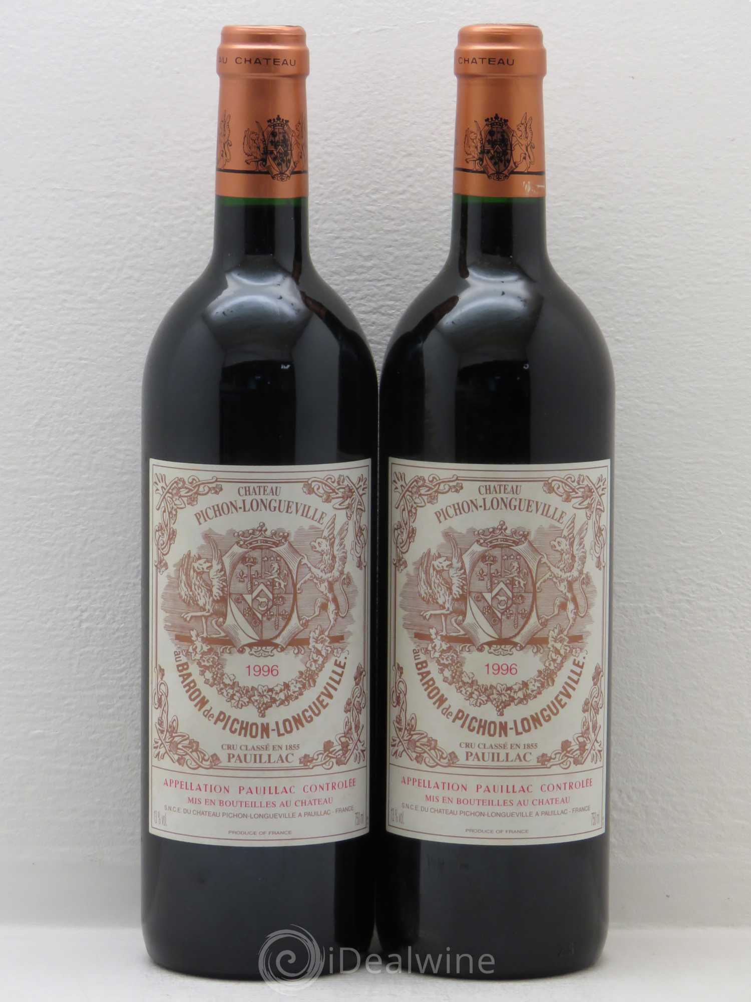 Pichon Longueville Baron 2ème Grand Cru Classé 1996 - Lot de 2 bouteilles - 0