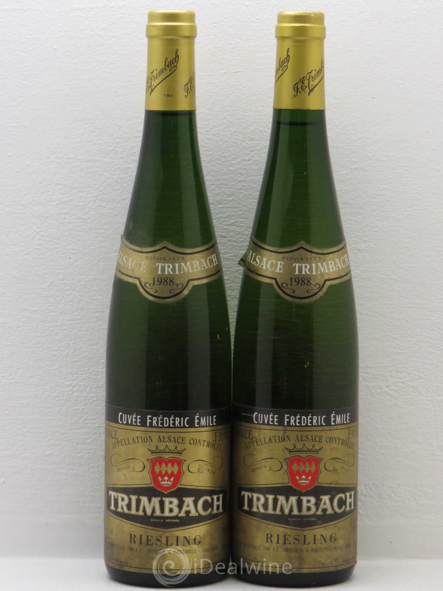 Alsace Riesling Cuvée Frédéric Emile Trimbach (Domaine) 1988 - Lot de 2 bouteilles - 0