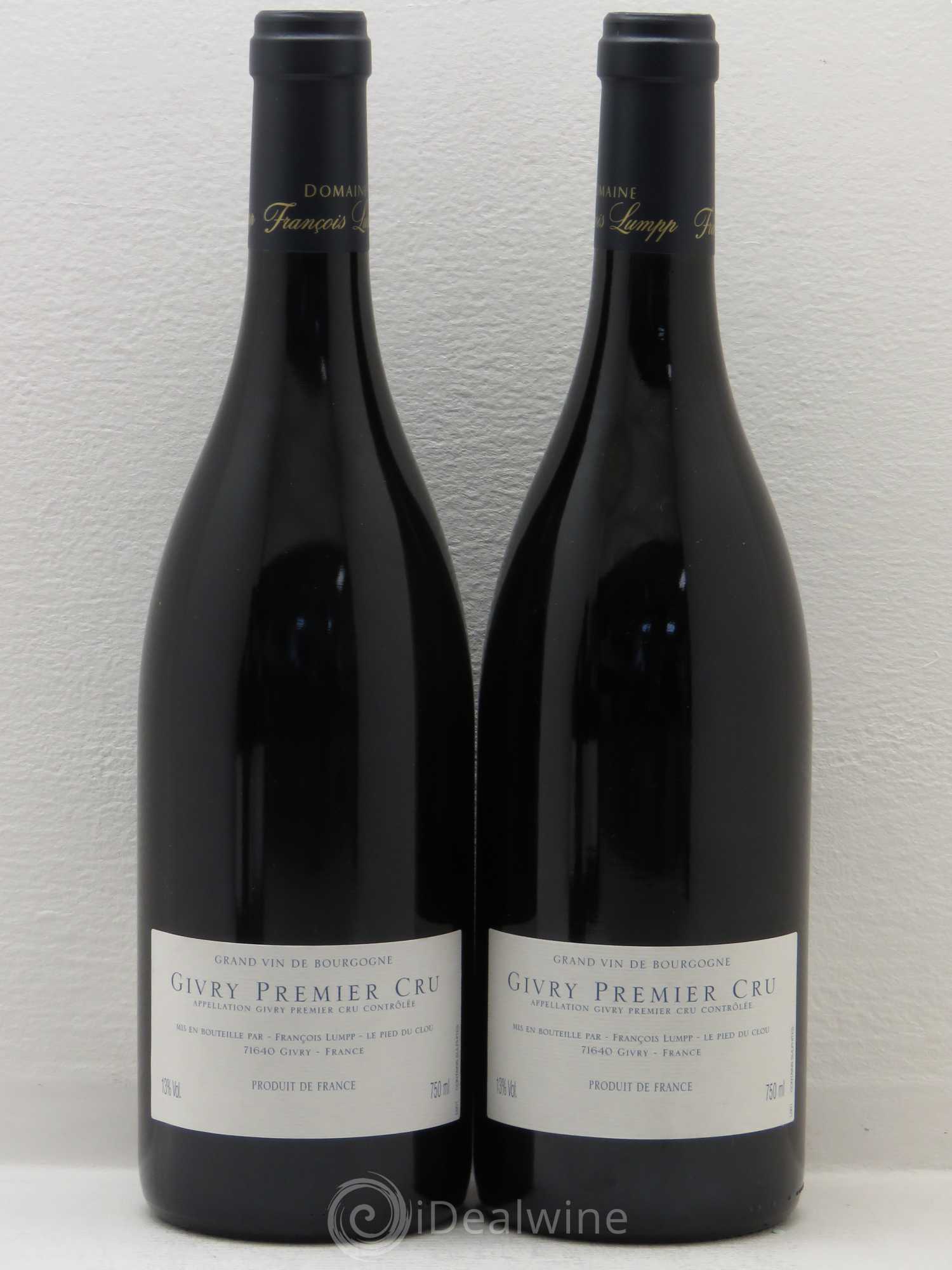 Givry 1er Cru Crausot François Lumpp (Domaine) 2005 - Lot de 4 bouteilles - 4