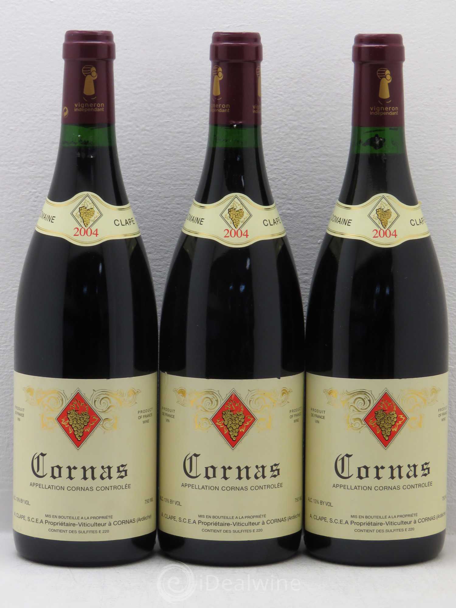 Cornas Auguste Clape 2004 - Lot de 3 bouteilles - 0