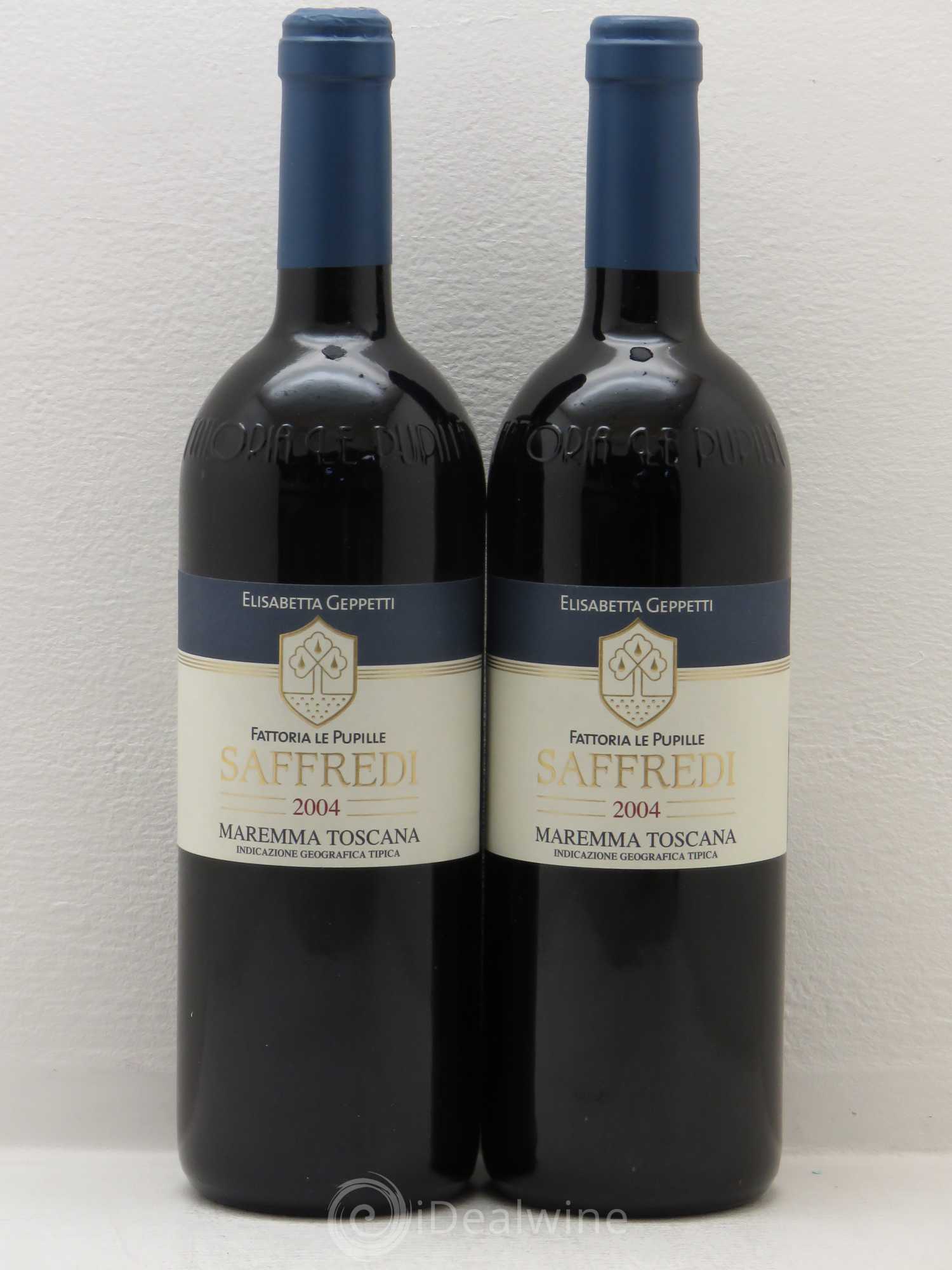 Italie Igt Maremma Toscana Fattoria Le Pupille Saffredi 2004 - Posten von 2 Flaschen - 0