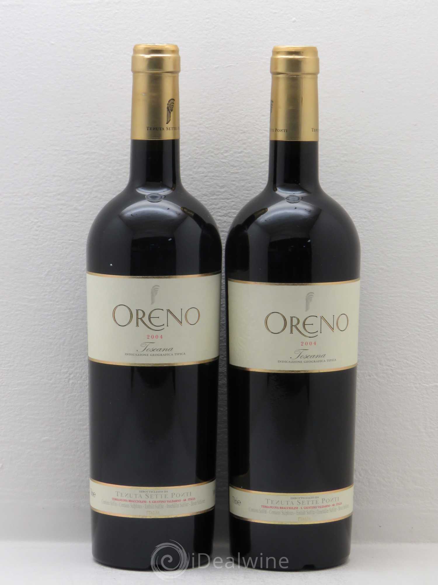 Italie Toscana Igt Oreno Tenuta Sette Ponti 2004 - Posten von 2 Flaschen - 0