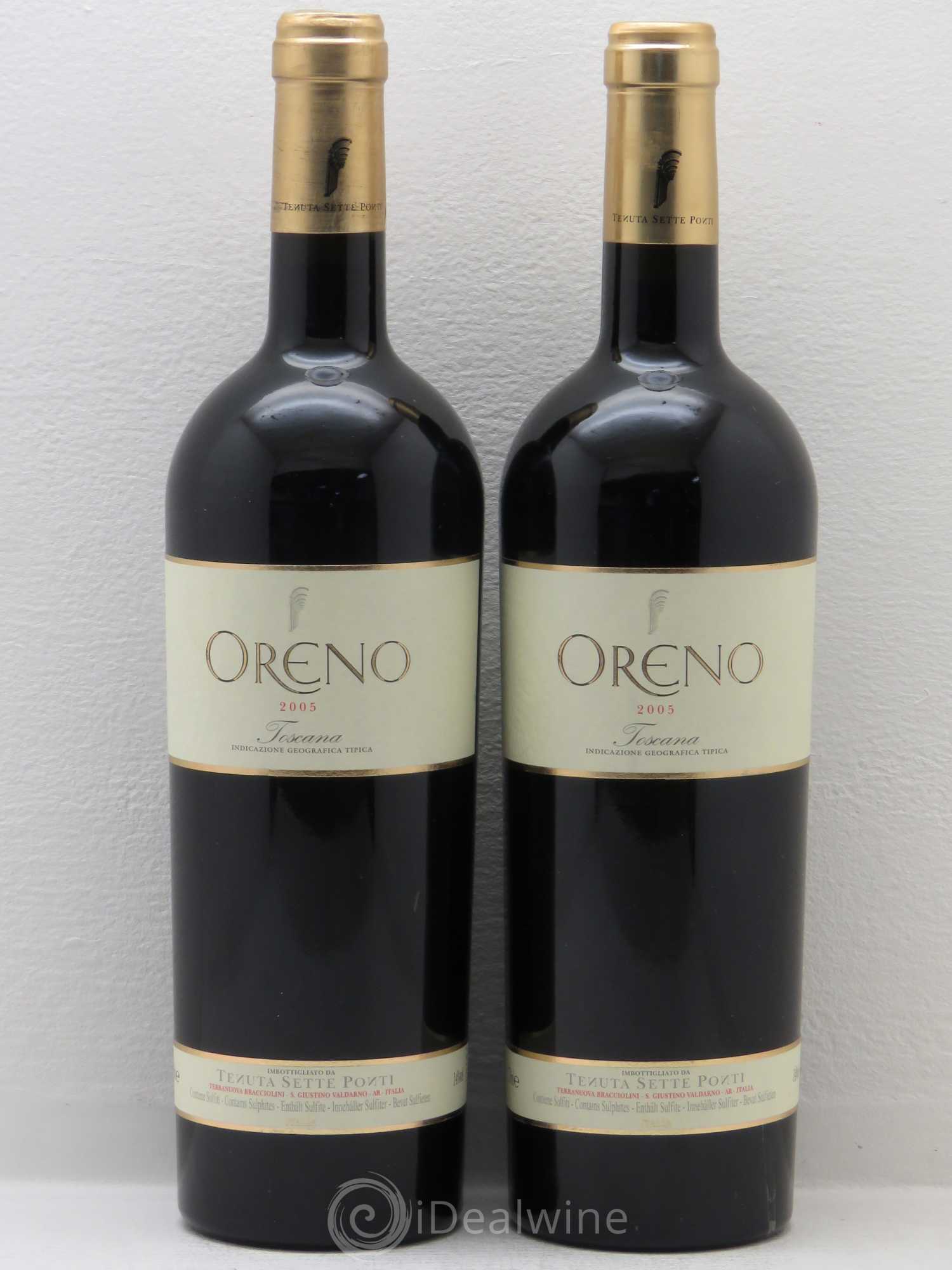 Italie Toscana Igt Oreno Tenuta Sette Ponti 2005 - Posten von 2 Flaschen - 0