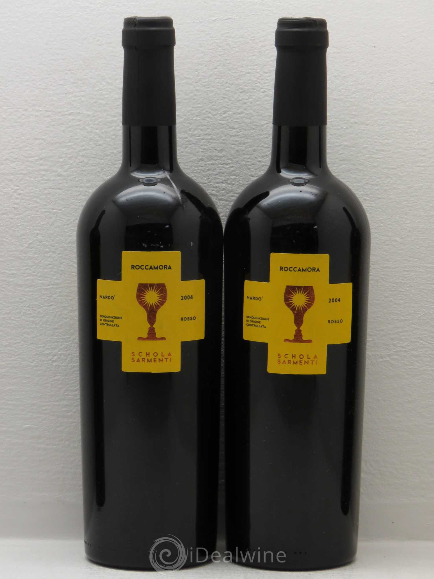 Italie Puglia Schola Sarmenti Roccamora 2004 - Lot de 4 bouteilles - 1