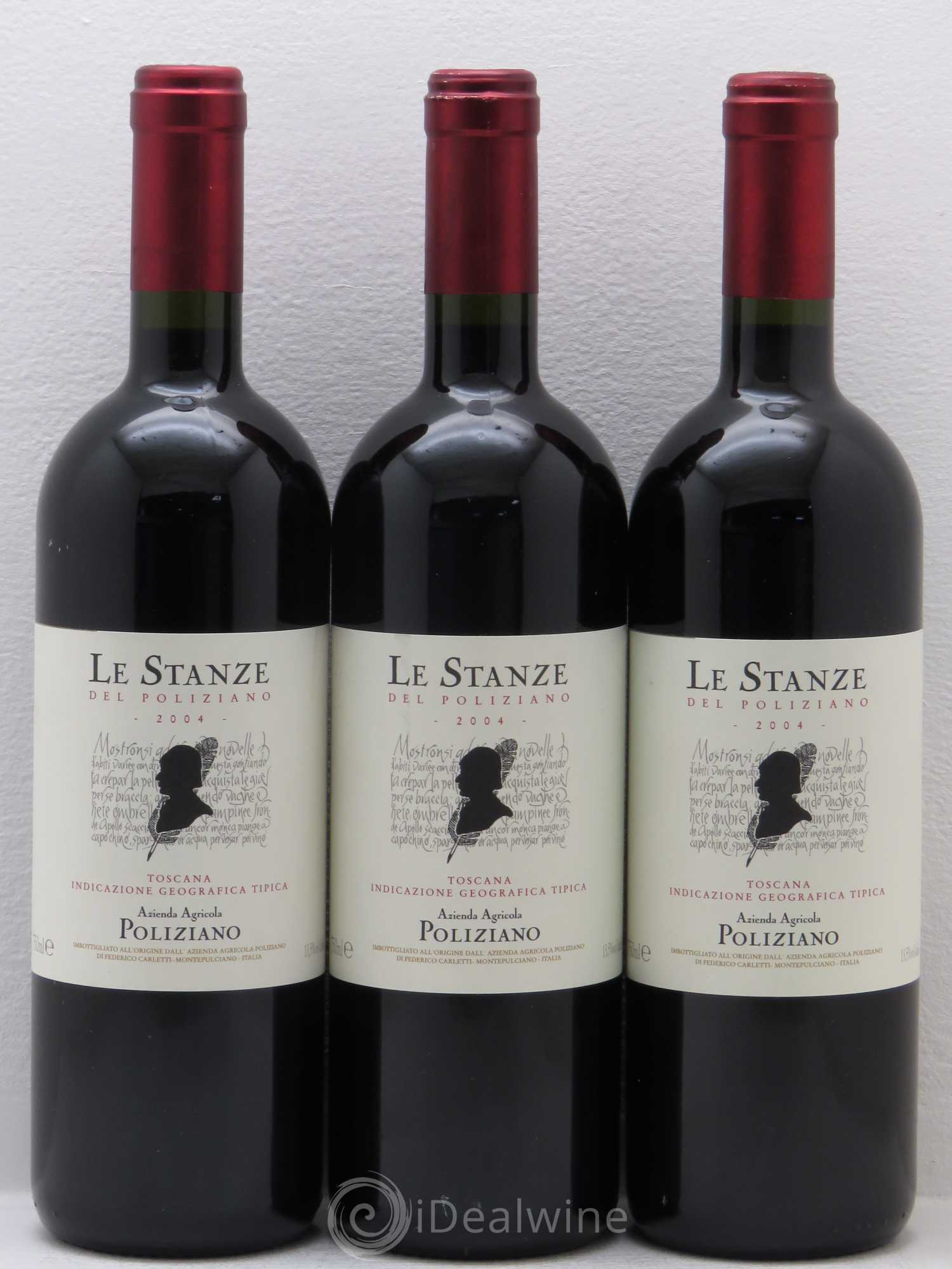 Italie Toscana Igt Le Stanze Poliziano 2004 - Posten von 3 Flaschen - 0