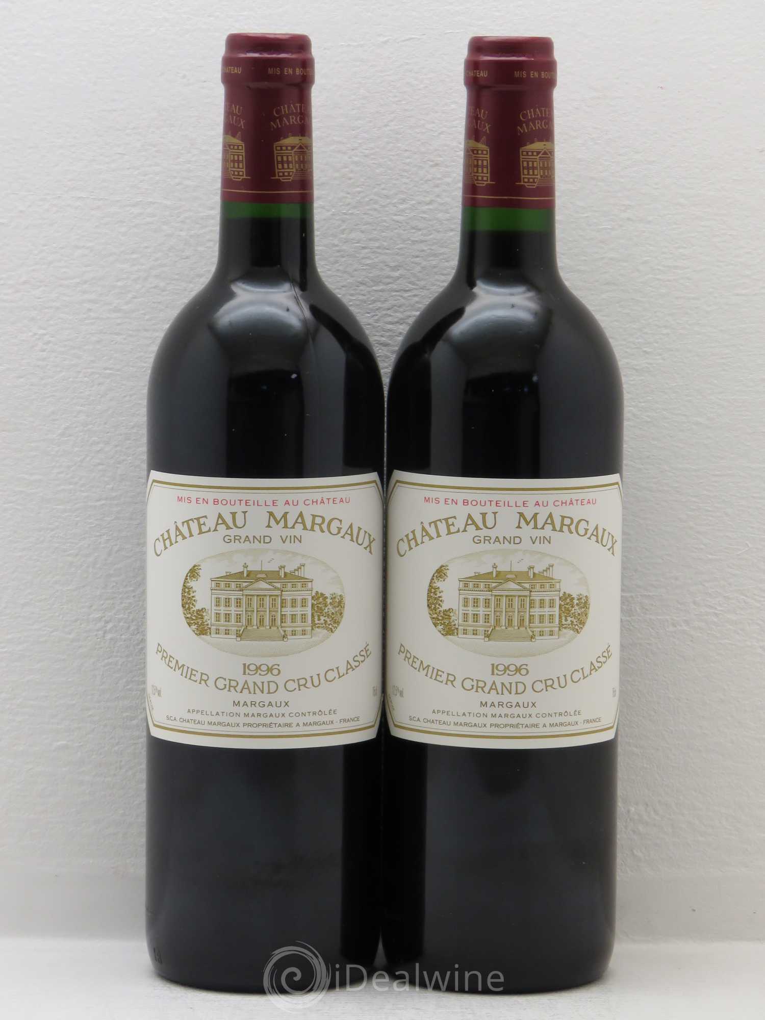 Château Margaux 1er Grand Cru Classé 1996 - Lot de 2 bouteilles - 0
