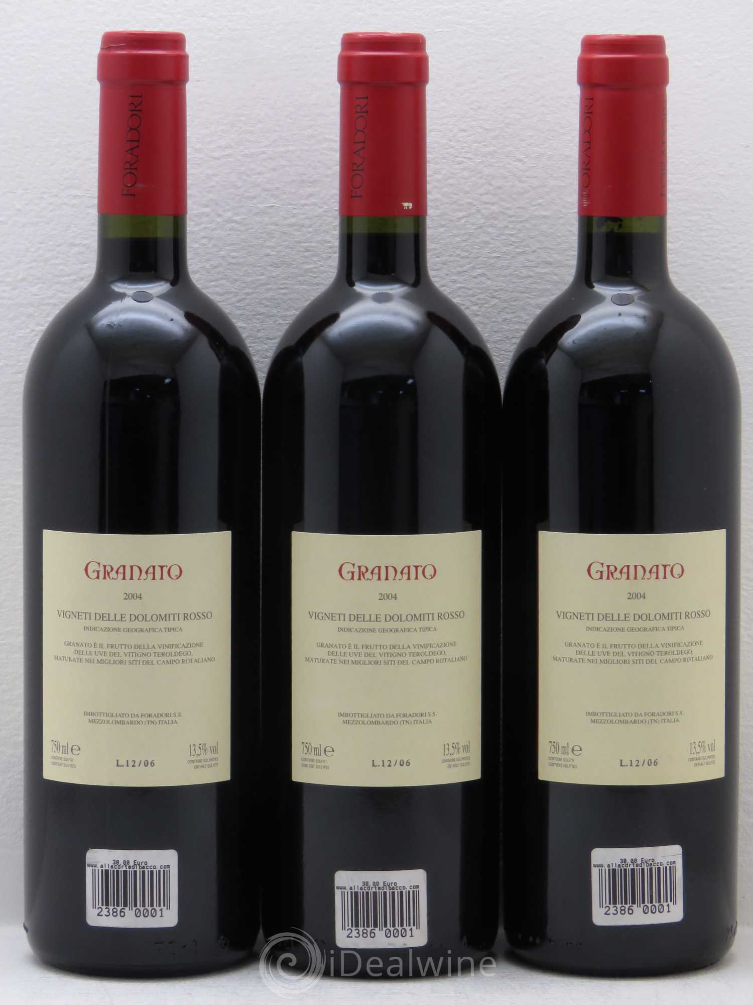 Vigneti delle Dolomiti IGT Granato Elisabetta Foradori 2004 - Lot de 3 bouteilles - 1