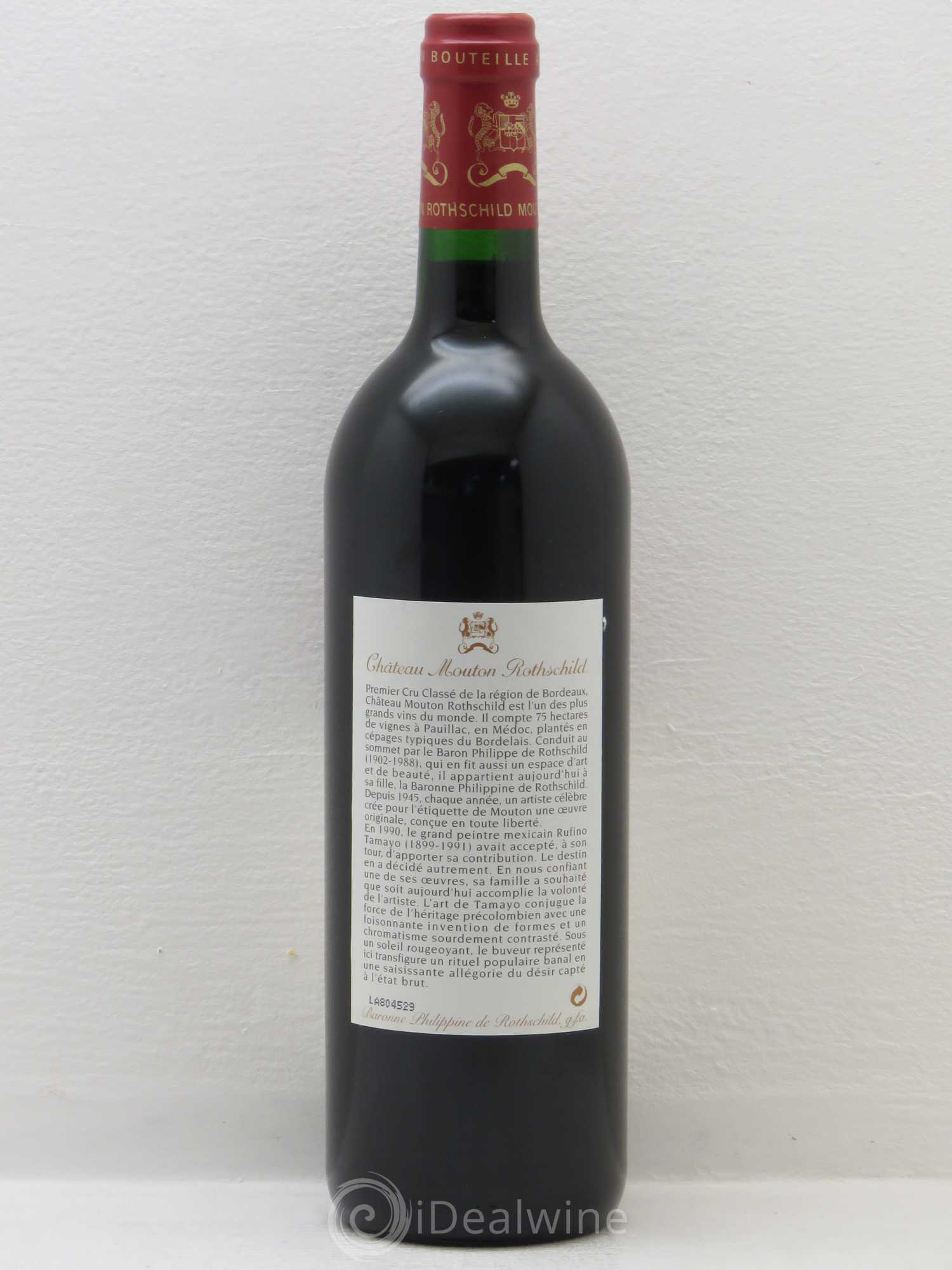 Château Mouton Rothschild 1er Grand Cru Classé 1998 - Lot de 1 bouteille - 1