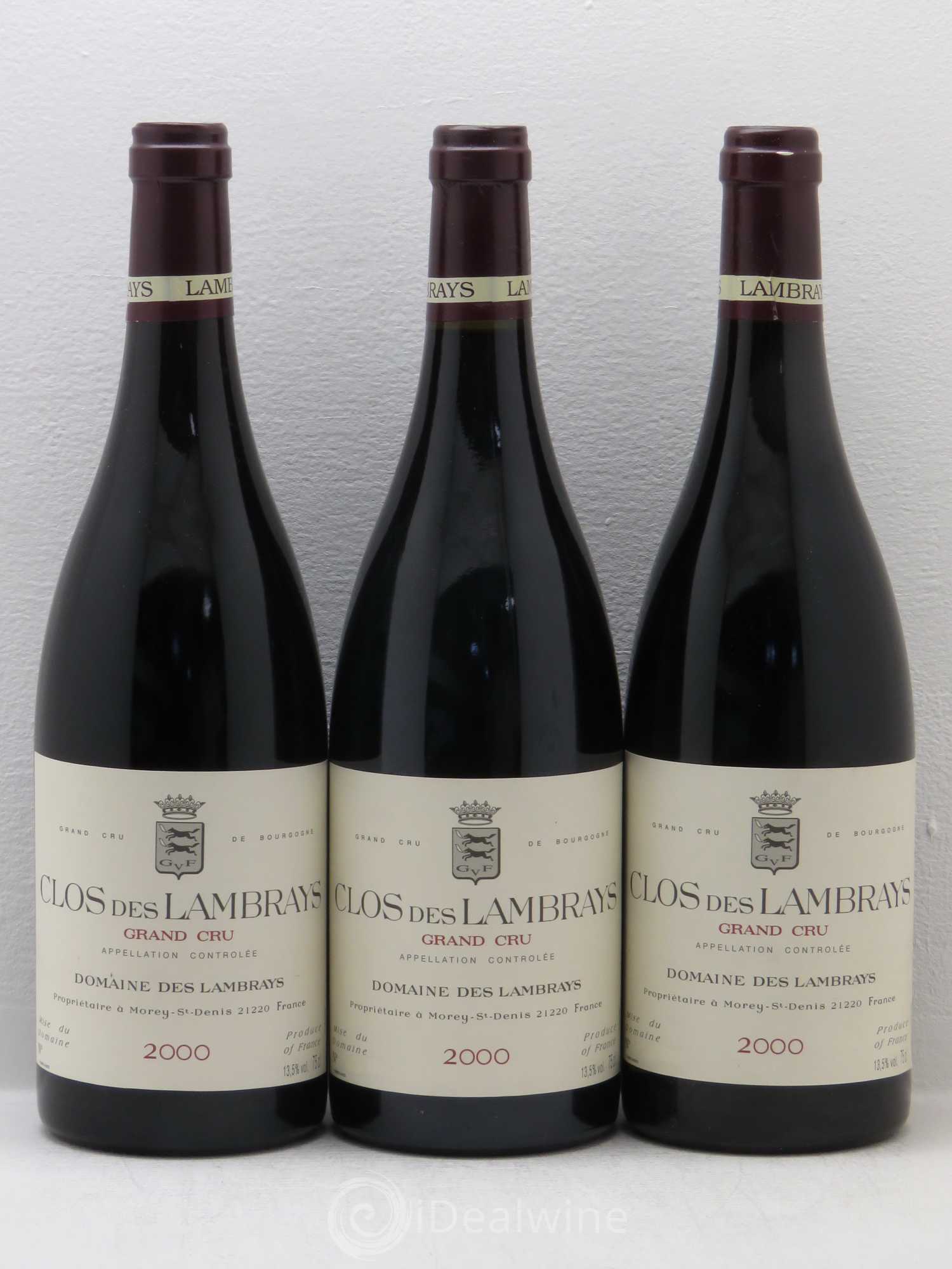 Clos des Lambrays Grand Cru Domaine des Lambrays 2000 - Lot de 3 bouteilles - 0