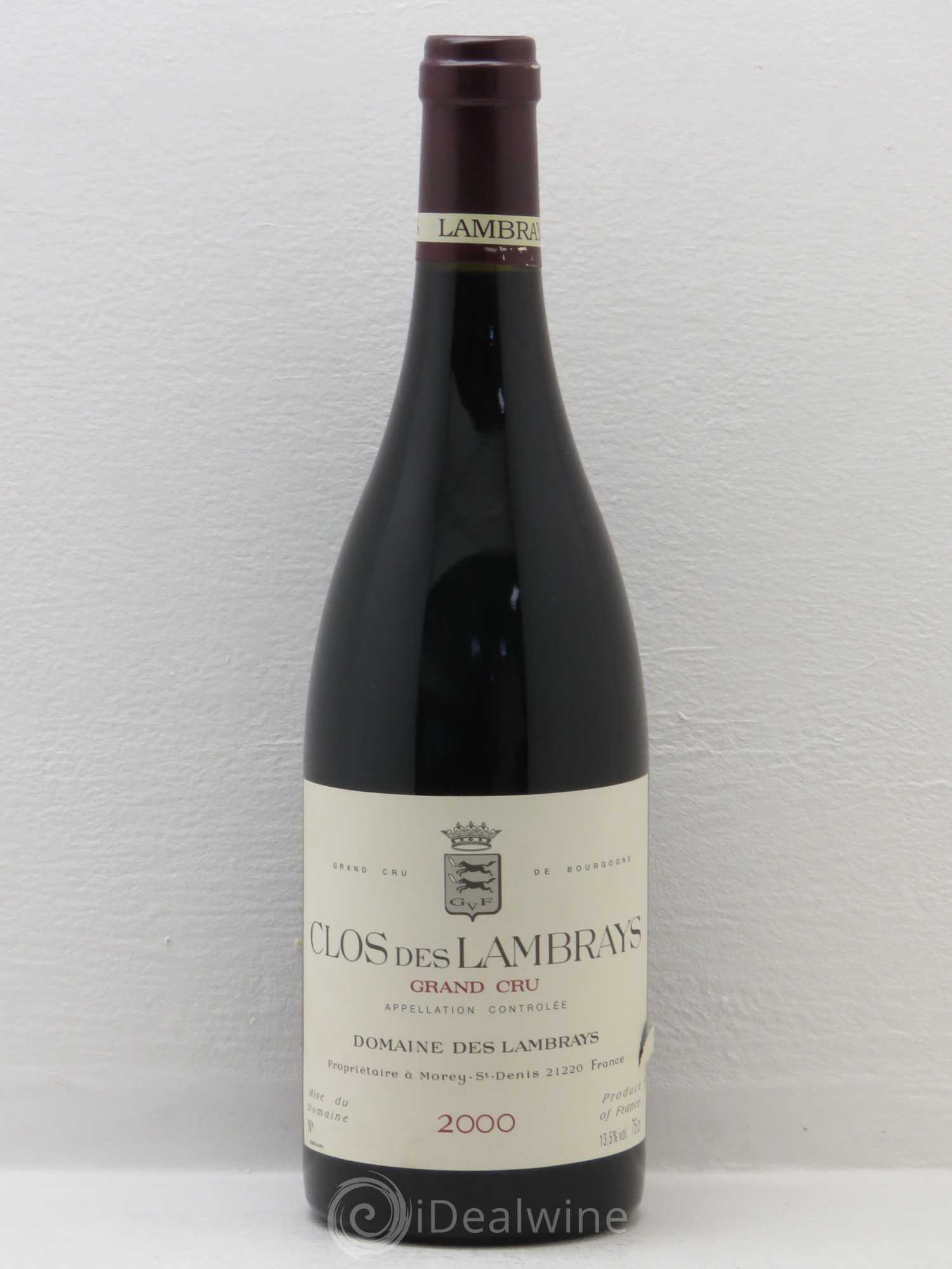 Clos des Lambrays Grand Cru Domaine des Lambrays 2000 - Lot de 1 bouteille - 0