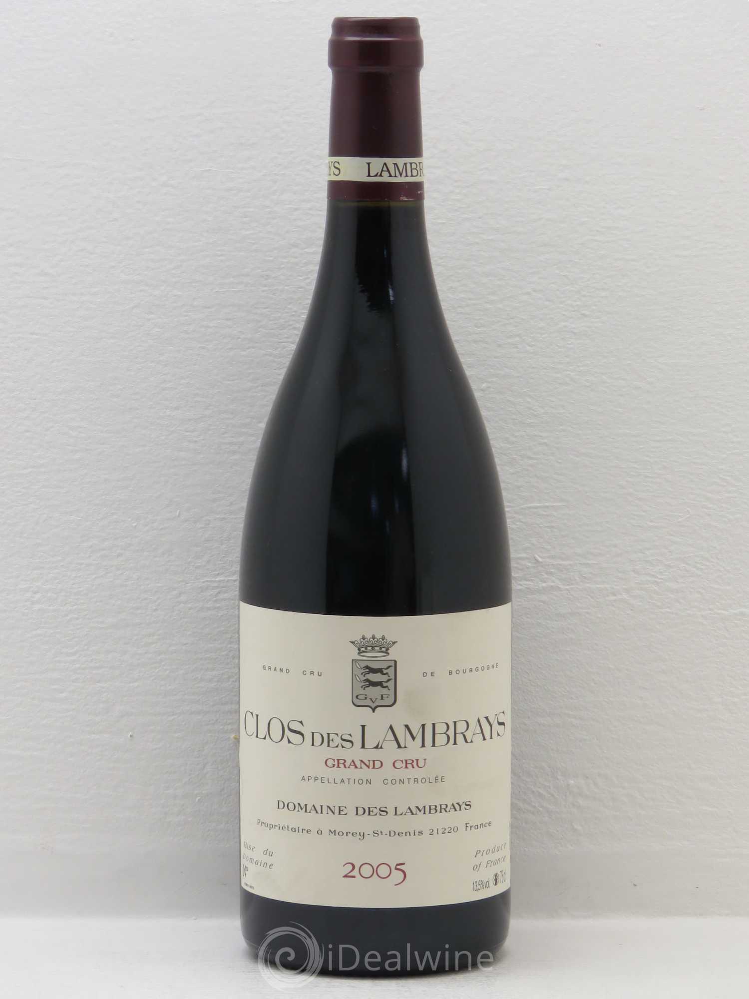 Clos des Lambrays Grand Cru Domaine des Lambrays 2005 - Lot de 1 bouteille - 0