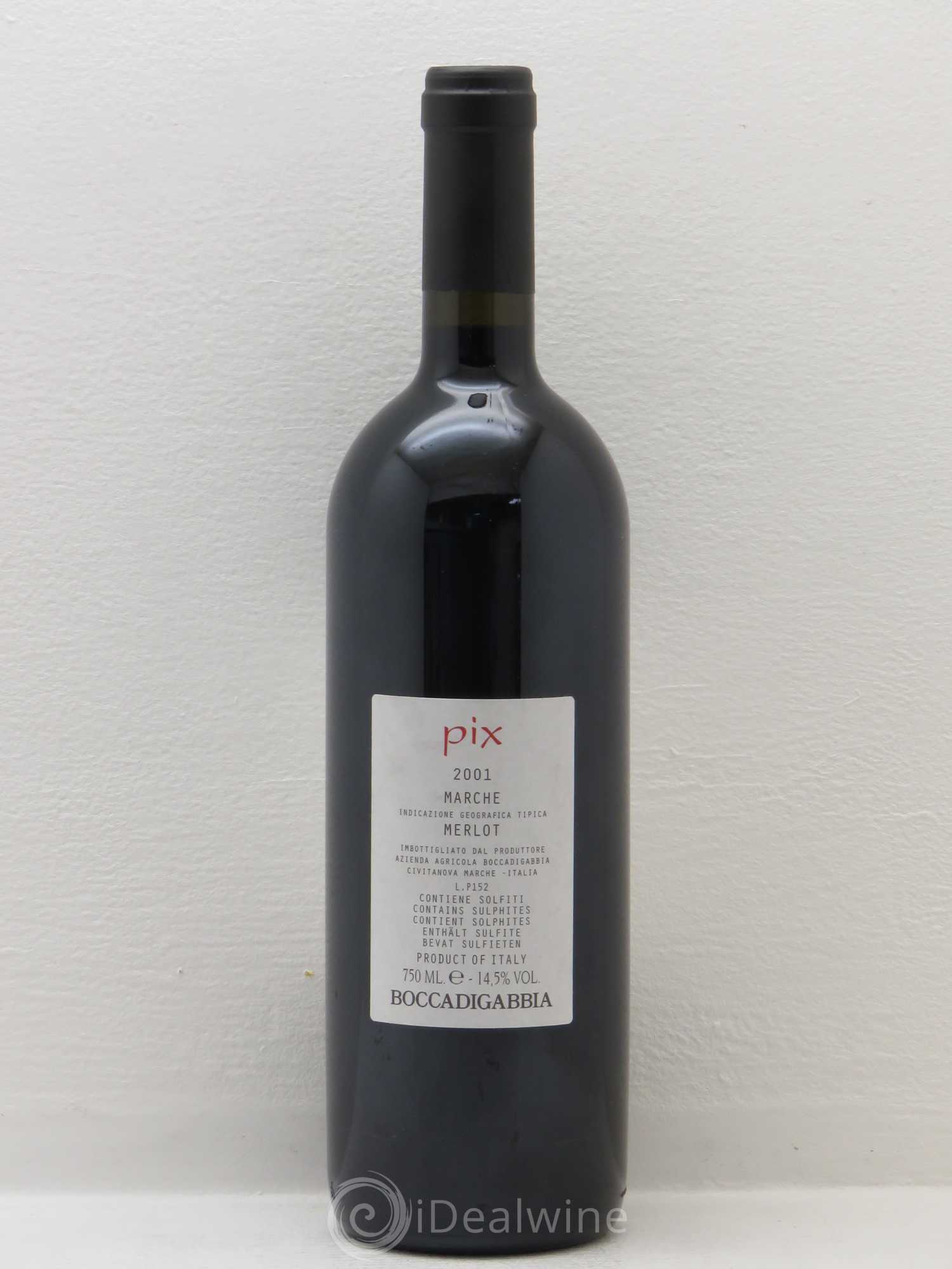 Italie Marche Igt Boccadigabbia Pix Merlot 2001 - Posten von 1 Flasche - 1