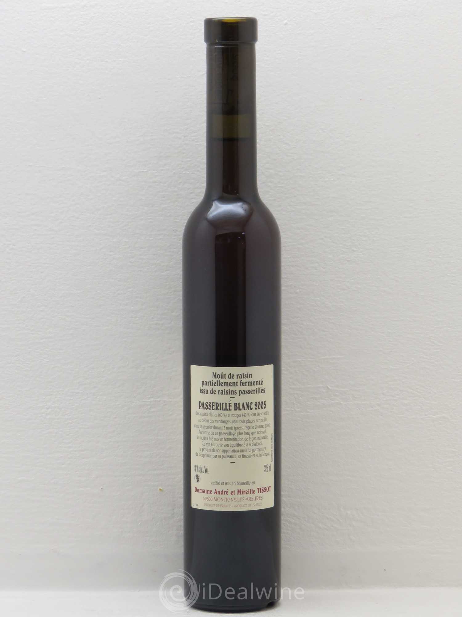 Divers Moût de raisin partiellement fermenté issu de raisins passerillés Andre & Mireille Tissot 2005 - Posten von 1 Demi-Flasche - 1