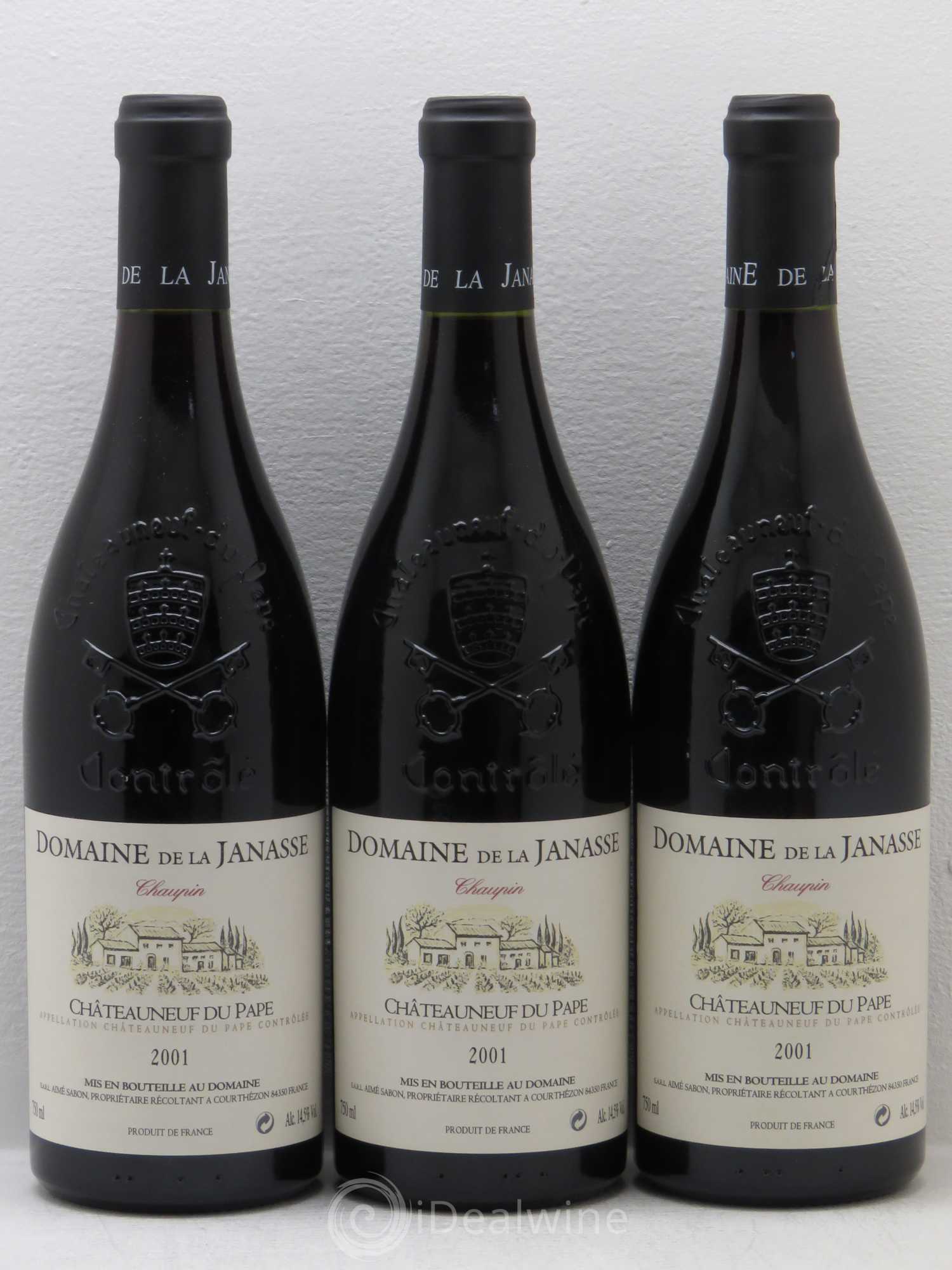 Châteauneuf-du-Pape Cuvée Chaupin La Janasse (Domaine de) 2001 - Lot de 3 bouteilles - 0