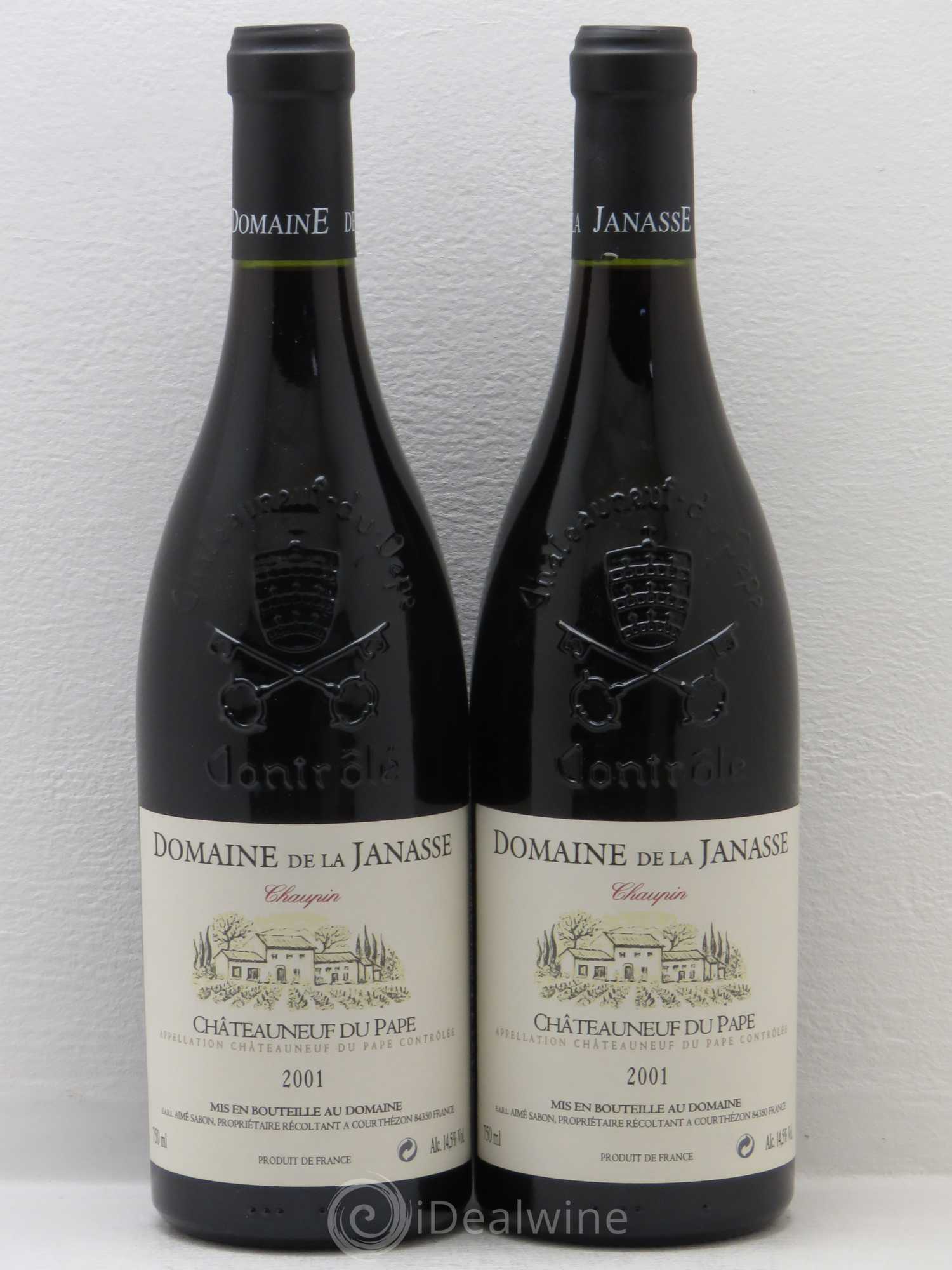 Châteauneuf-du-Pape Cuvée Chaupin La Janasse (Domaine de) 2001 - Lot de 2 bouteilles - 0