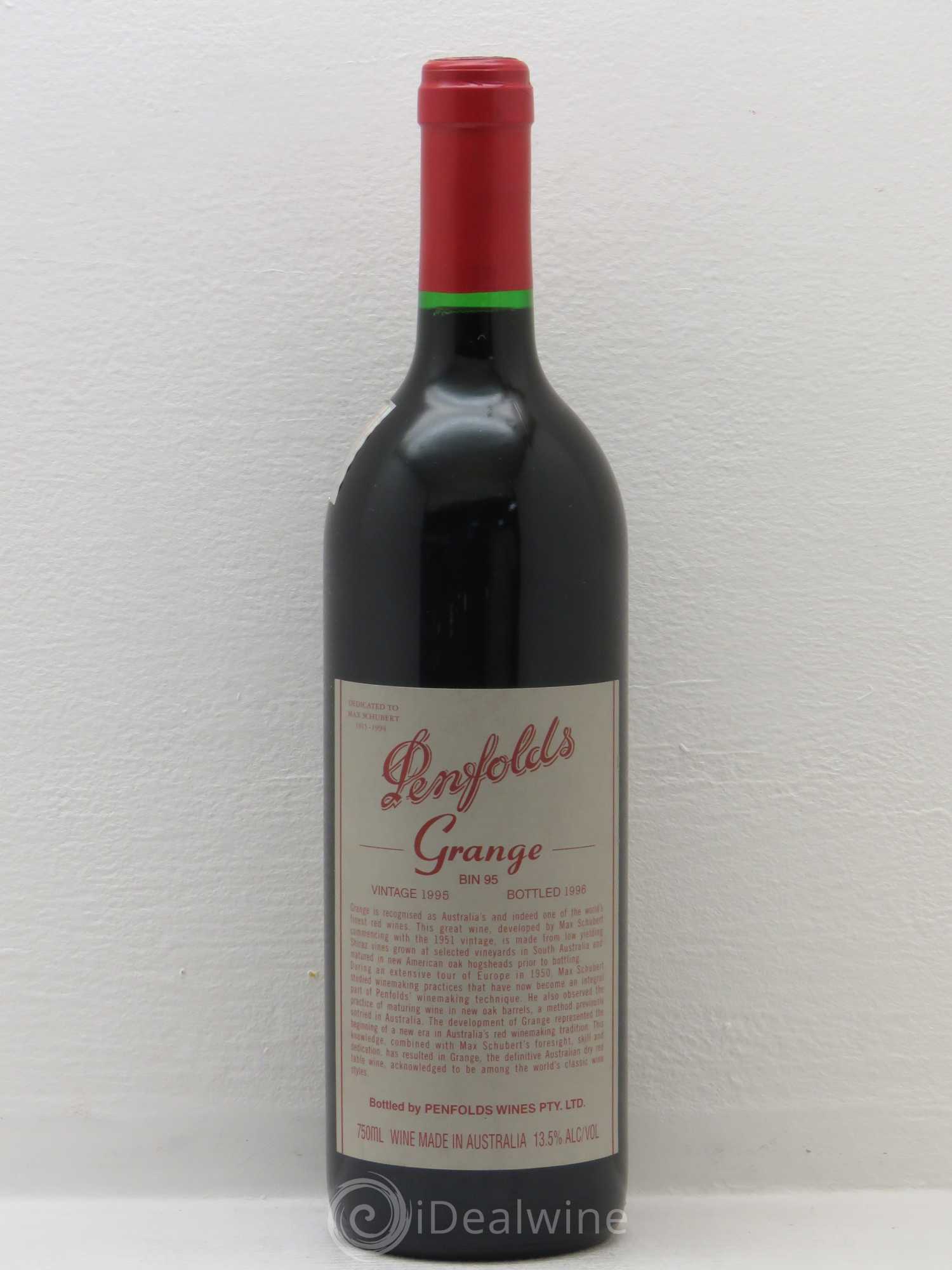 South Australia Penfolds Wines Grange Bin 95 Bin 95 1995 - Lot de 1 bouteille - 0