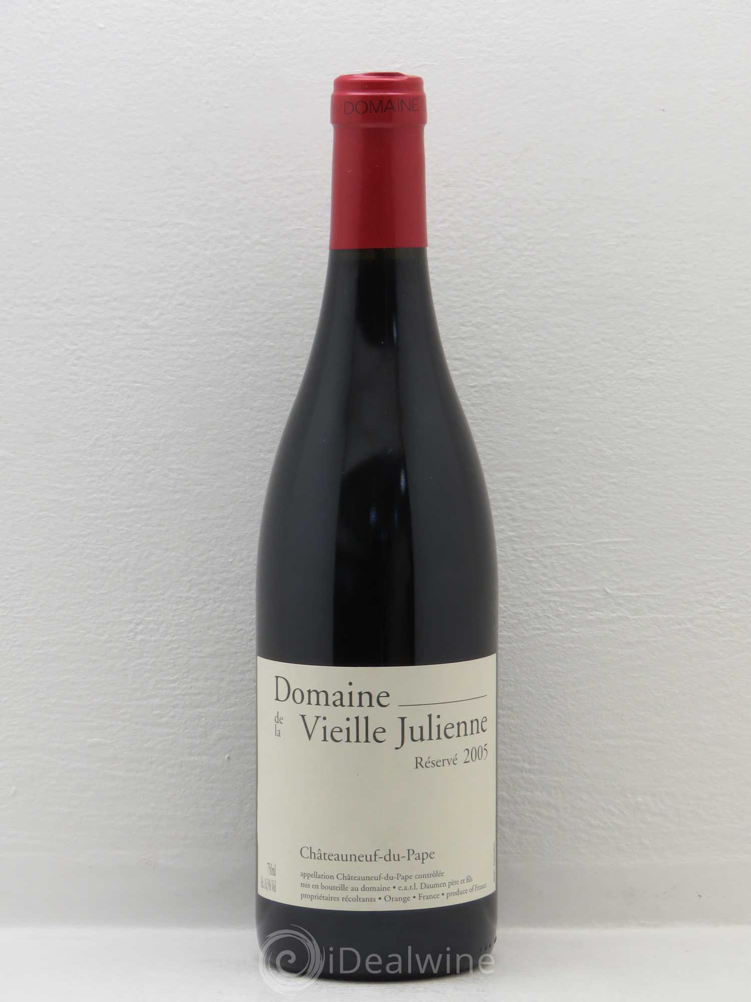 Châteauneuf-du-Pape Vieille Julienne (Domaine de la) Jean-Paul Daumen Réserve 2005 - Lot de 1 bouteille - 0